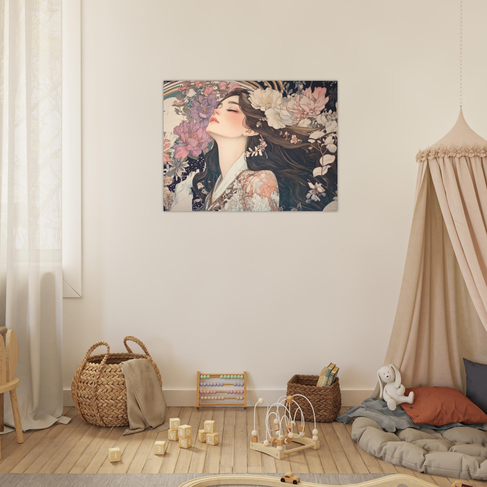 Fine Art Poster Landscape - Art Nouveau Enchanted Garden An Art Nouveau inst 2 - Shop Ai Art WebShop - Digital Art online Store