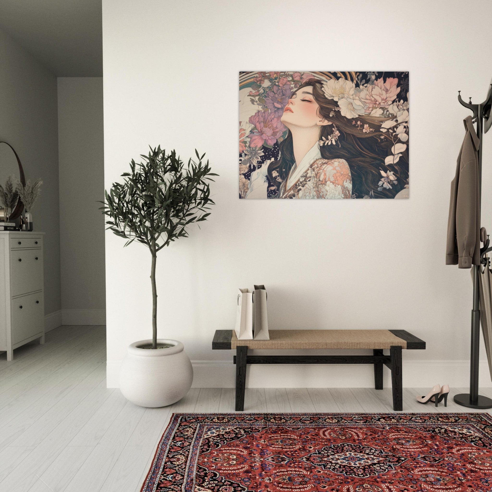 Fine Art Poster Landscape - Art Nouveau Enchanted Garden An Art Nouveau inst 2 - Shop Ai Art WebShop - Digital Art online Store