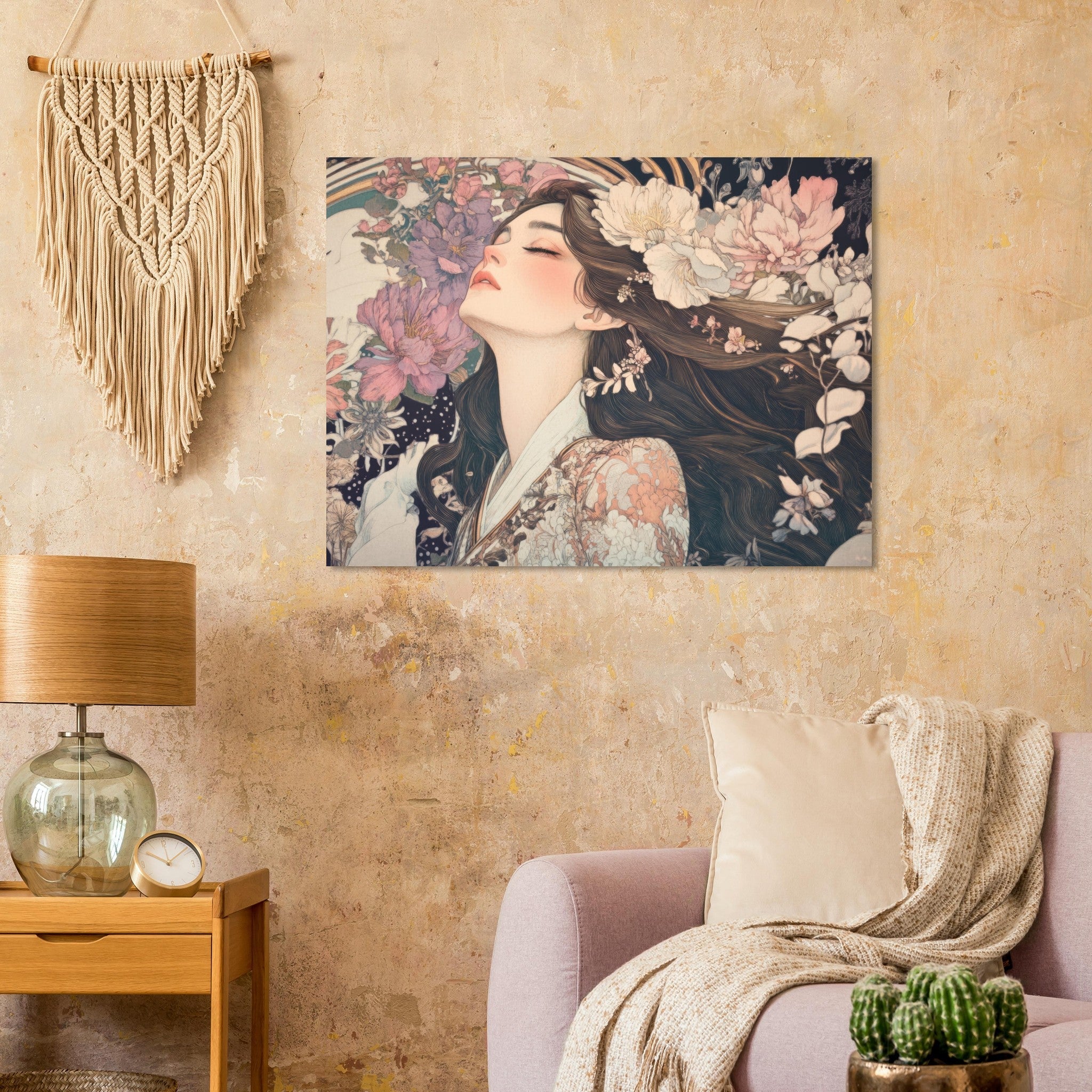Fine Art Poster Landscape - Art Nouveau Enchanted Garden An Art Nouveau inst 2 - Shop Ai Art WebShop - Digital Art online Store