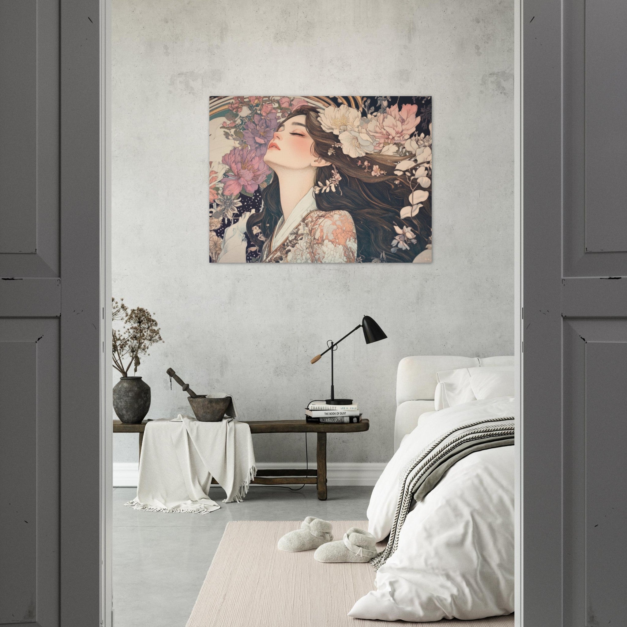 Fine Art Poster Landscape - Art Nouveau Enchanted Garden An Art Nouveau inst 2 - Shop Ai Art WebShop - Digital Art online Store