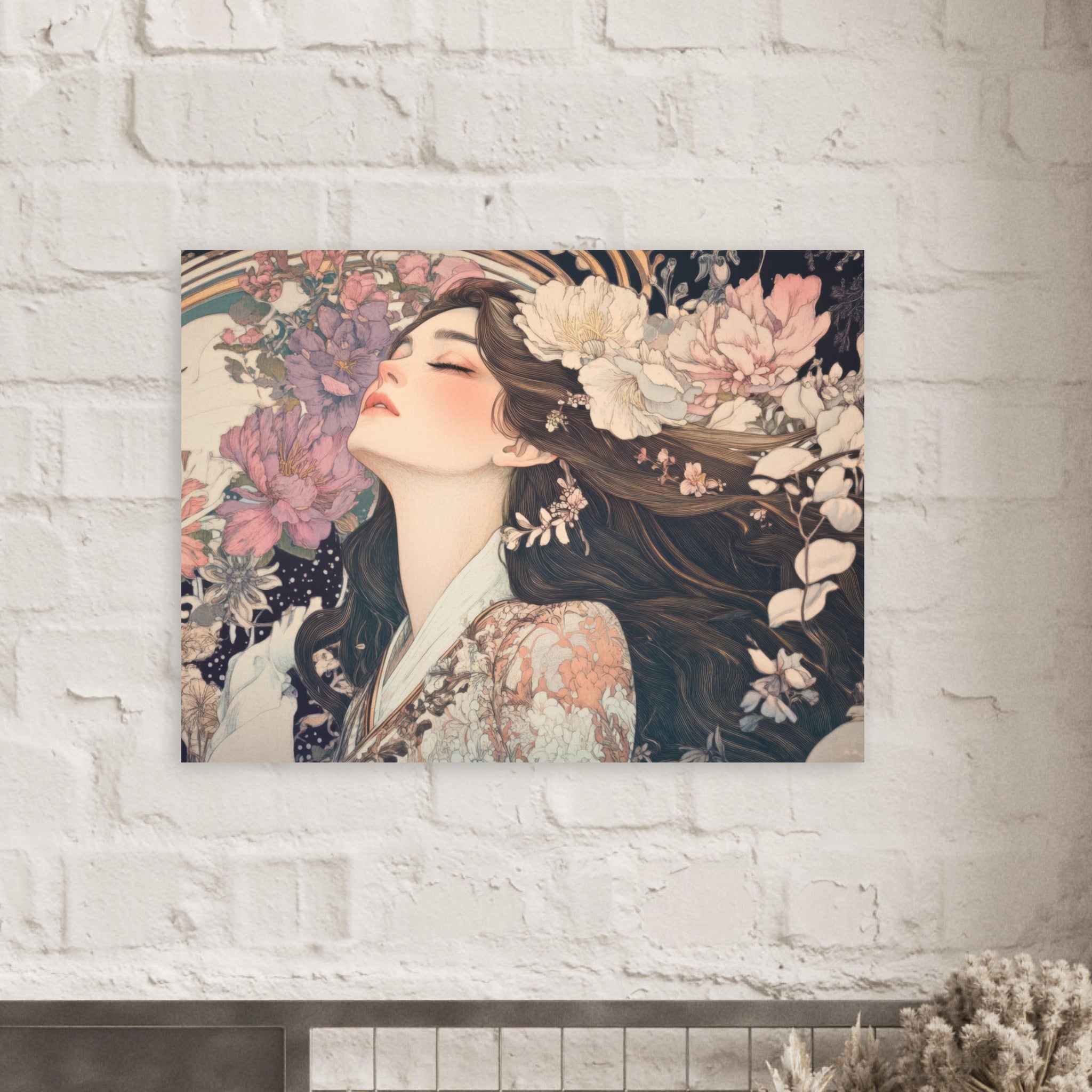 Fine Art Poster Landscape - Art Nouveau Enchanted Garden An Art Nouveau inst 2 - Shop Ai Art WebShop - Digital Art online Store