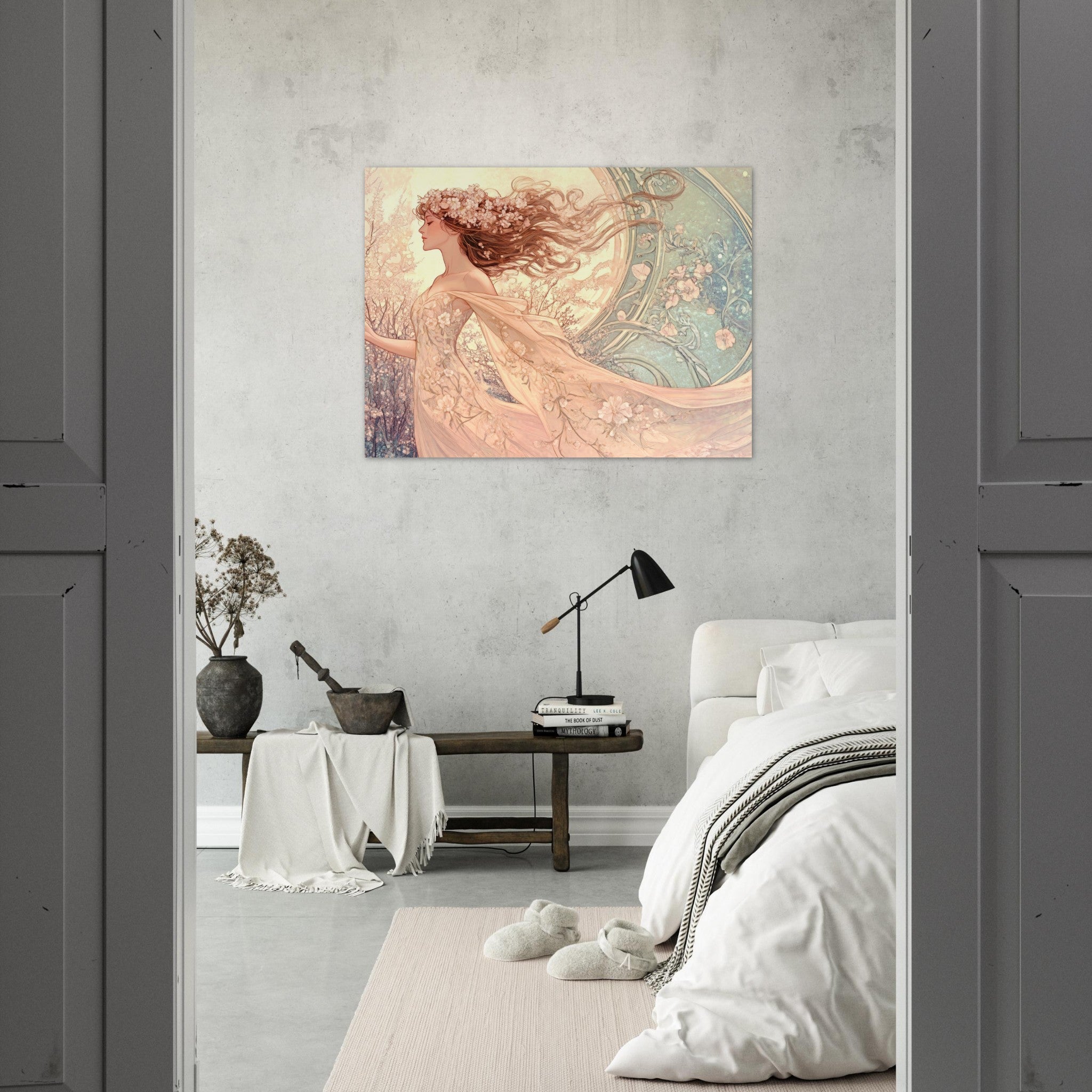 Fine Art Poster Landscape - Art Nouveau Enchanted Garden An Art Nouveau inst 6 - Shop Ai Art WebShop - Digital Art online Store