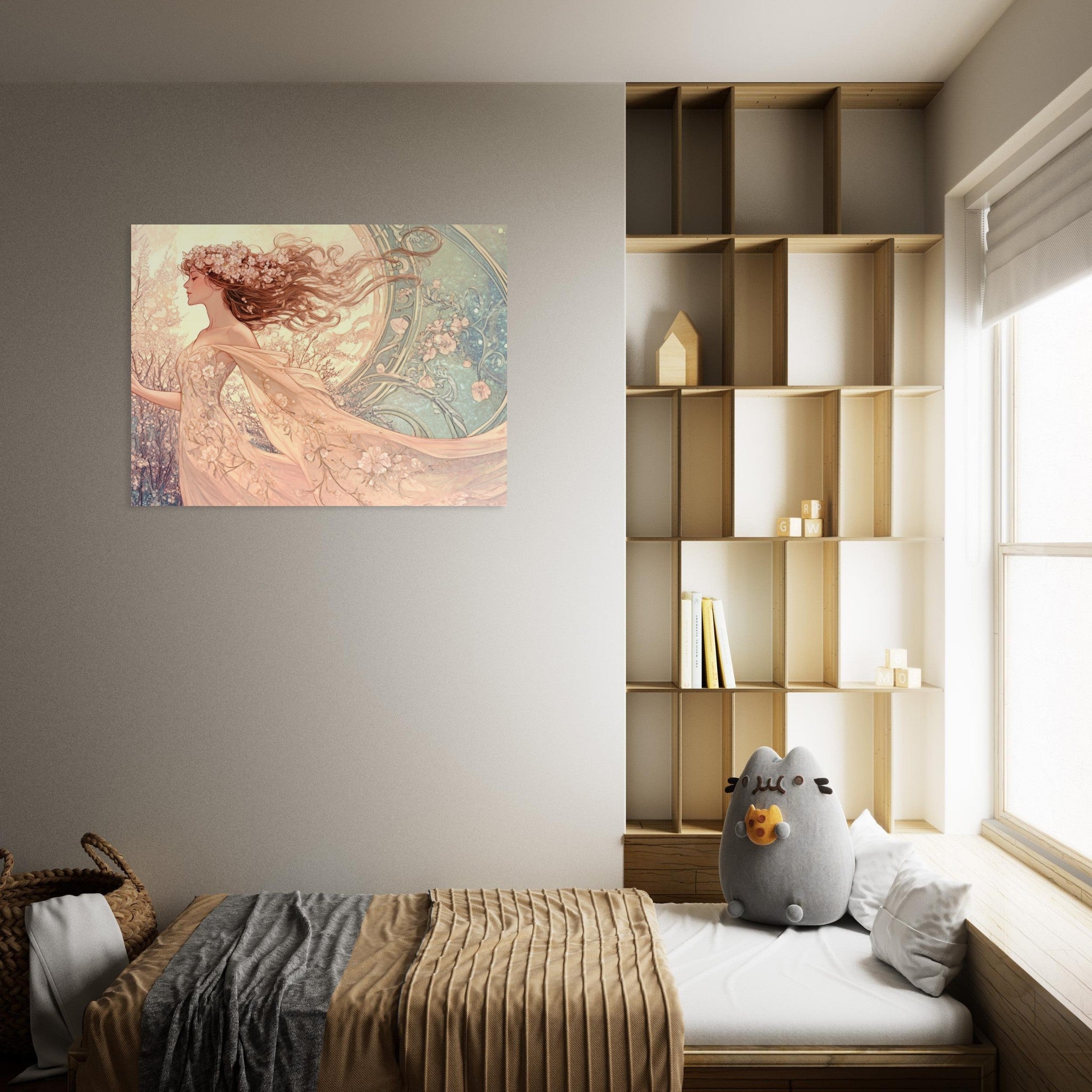 Fine Art Poster Landscape - Art Nouveau Enchanted Garden An Art Nouveau inst 6 - Shop Ai Art WebShop - Digital Art online Store