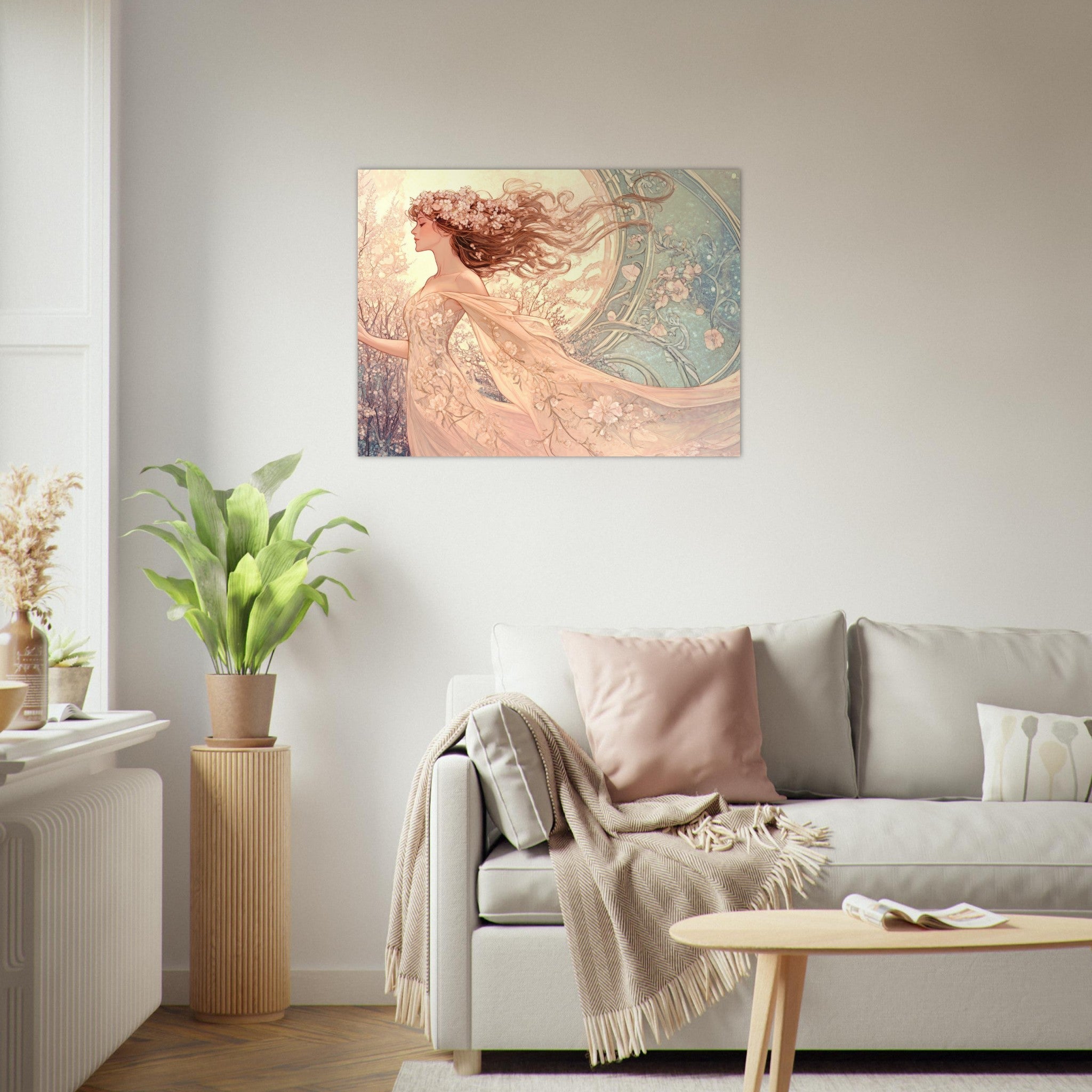 Fine Art Poster Landscape - Art Nouveau Enchanted Garden An Art Nouveau inst 6 - Shop Ai Art WebShop - Digital Art online Store