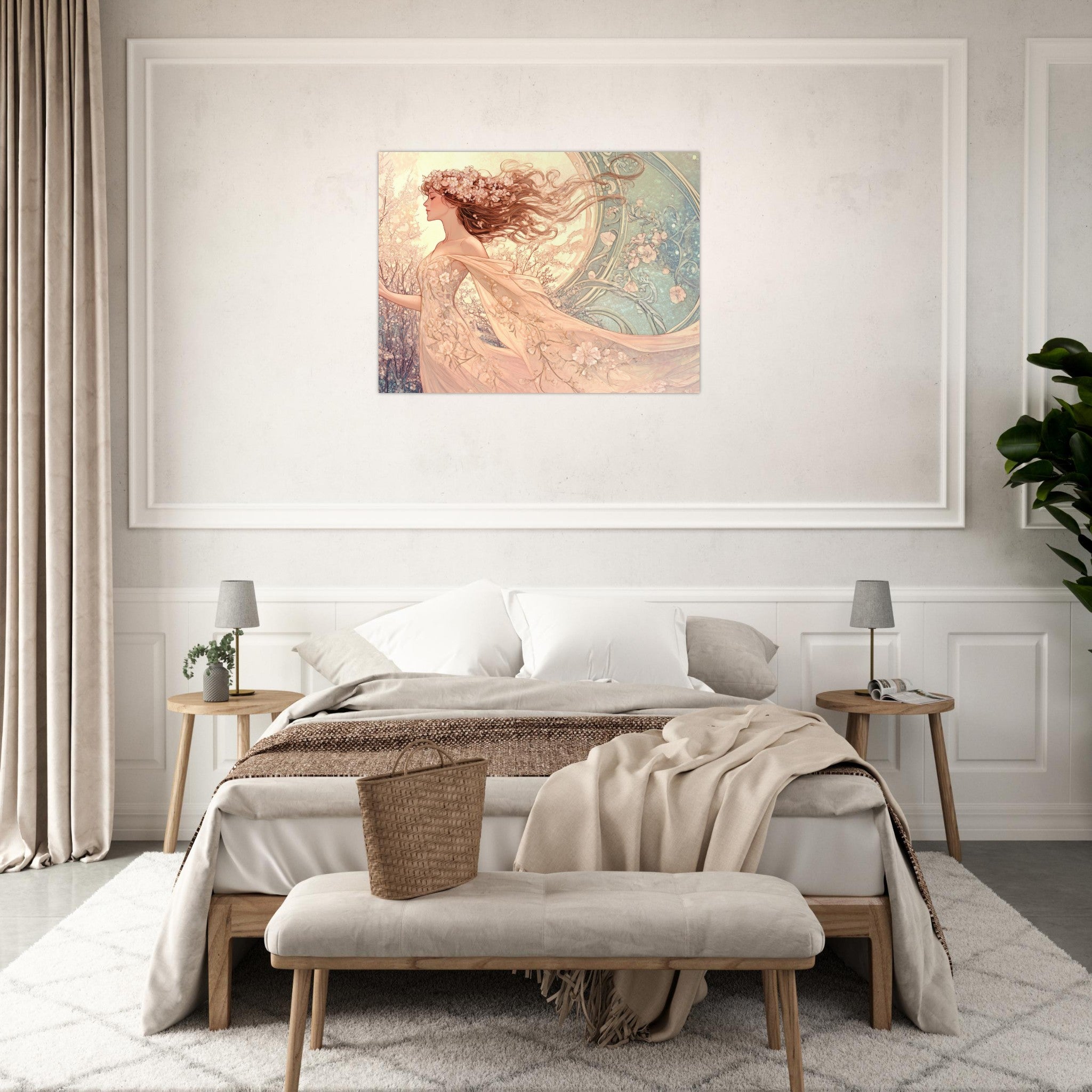 Fine Art Poster Landscape - Art Nouveau Enchanted Garden An Art Nouveau inst 6 - Shop Ai Art WebShop - Digital Art online Store