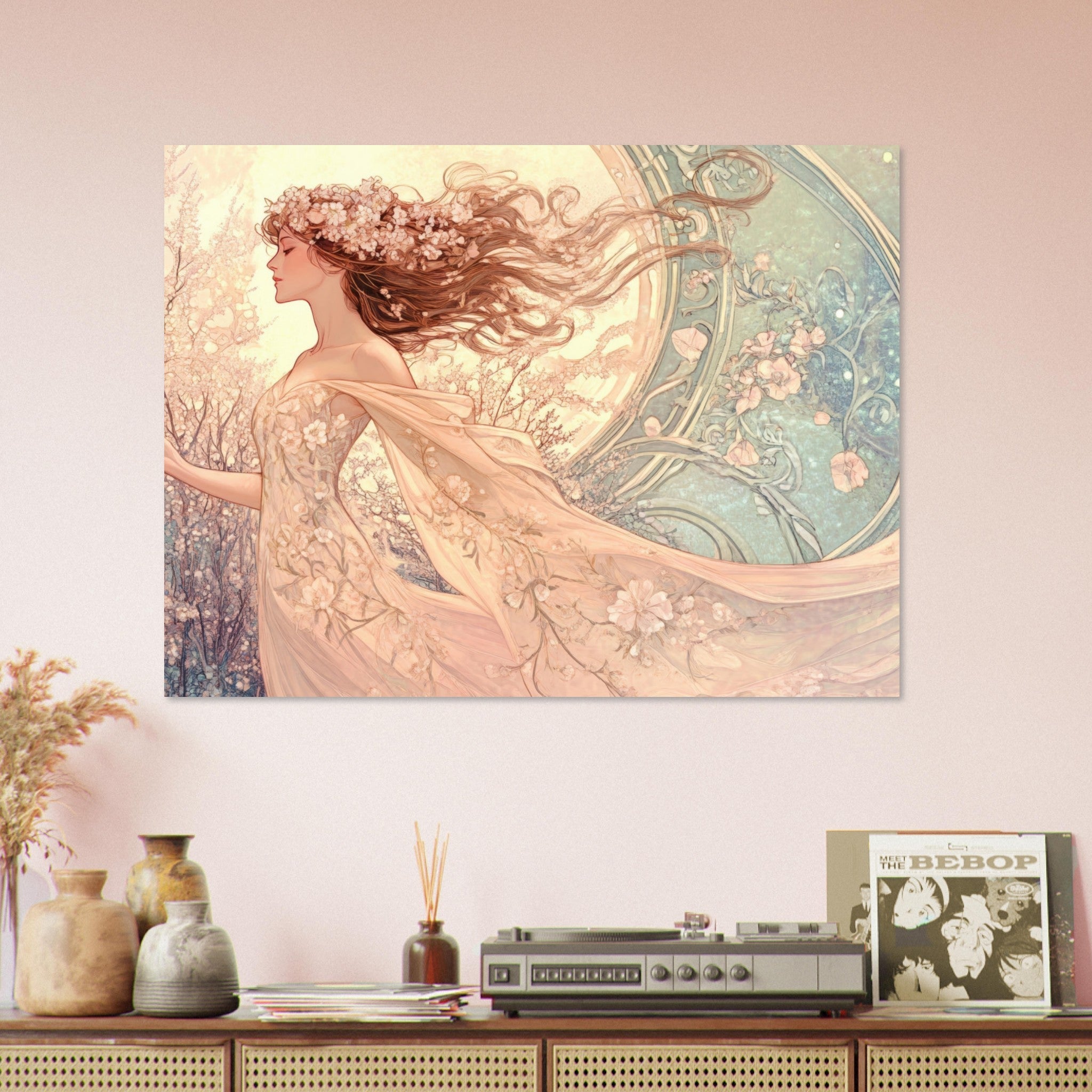 Fine Art Poster Landscape - Art Nouveau Enchanted Garden An Art Nouveau inst 6 - Shop Ai Art WebShop - Digital Art online Store