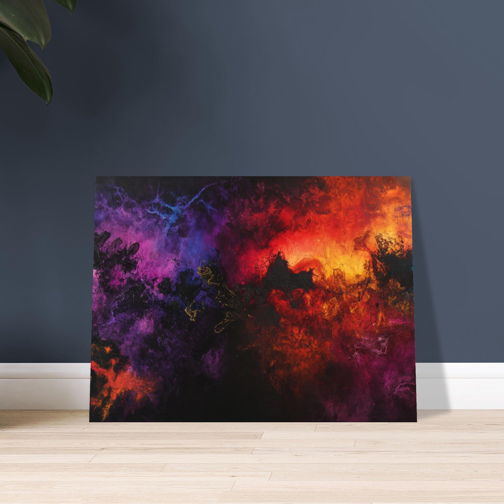 Fine Art Poster Landscape - Chromatic Abyss A dark infinite void punctured 3 - Shop Ai Art WebShop - Digital Art online Store
