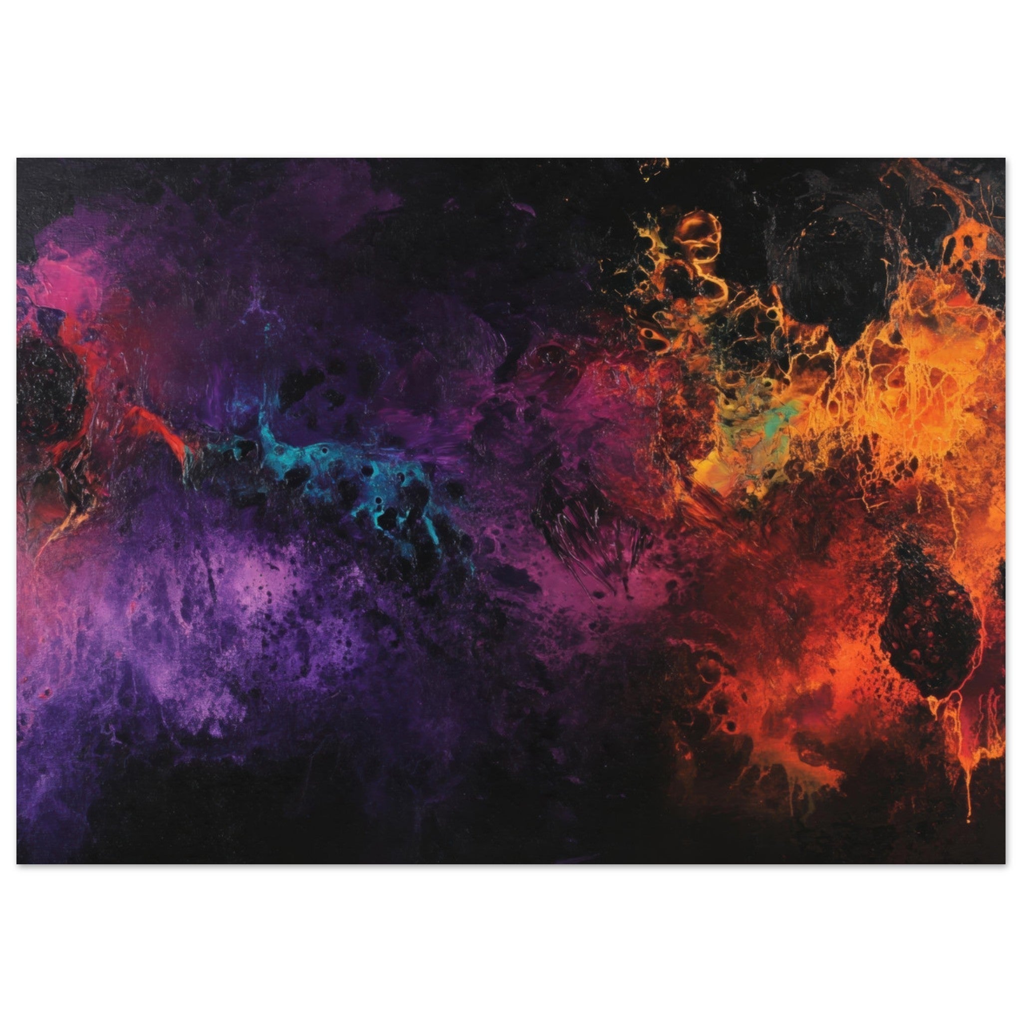 Fine Art Poster Landscape - Chromatic Abyss A dark infinite void punctured 4 - Shop Ai Art WebShop - Digital Art online Store