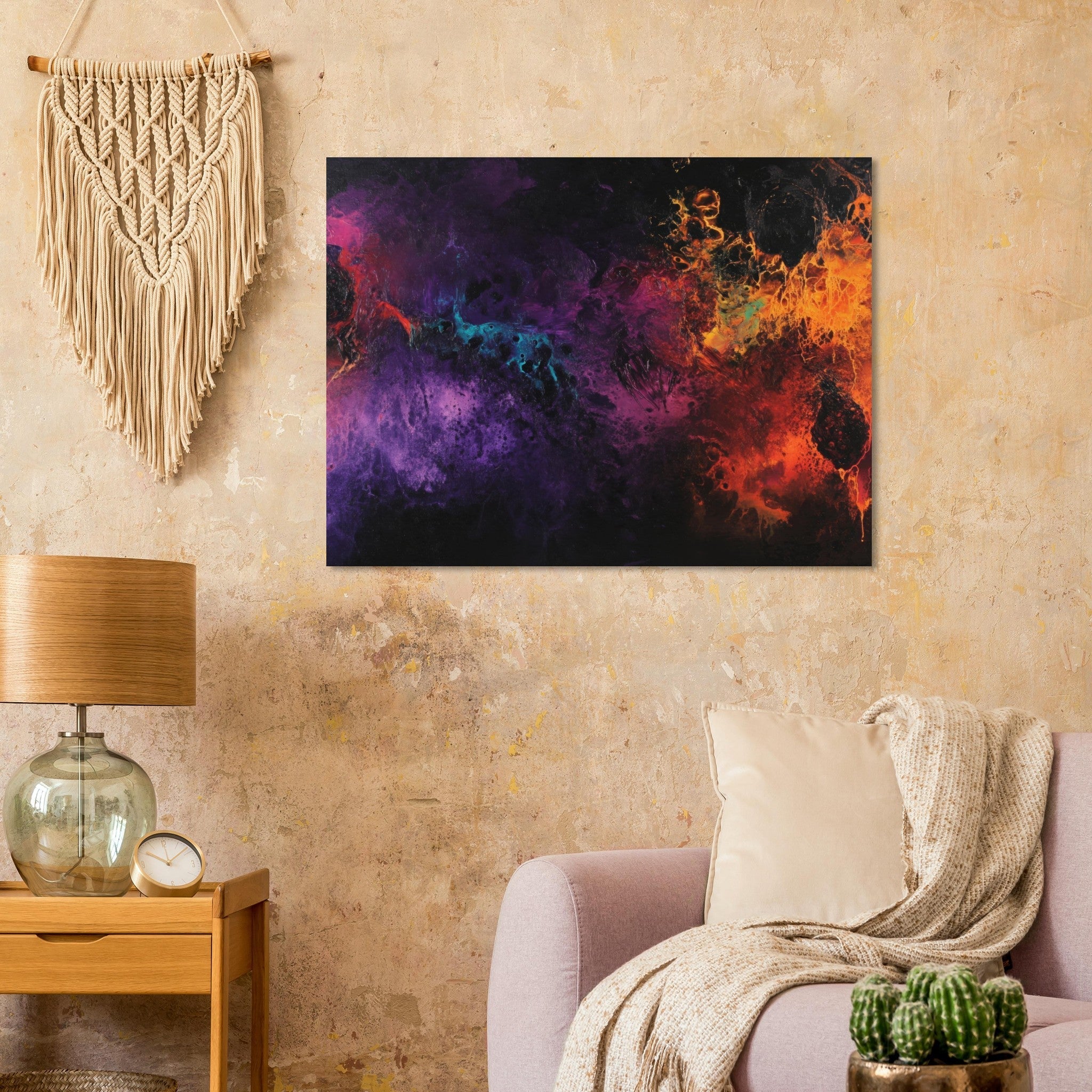 Fine Art Poster Landscape - Chromatic Abyss A dark infinite void punctured 4 - Shop Ai Art WebShop - Digital Art online Store