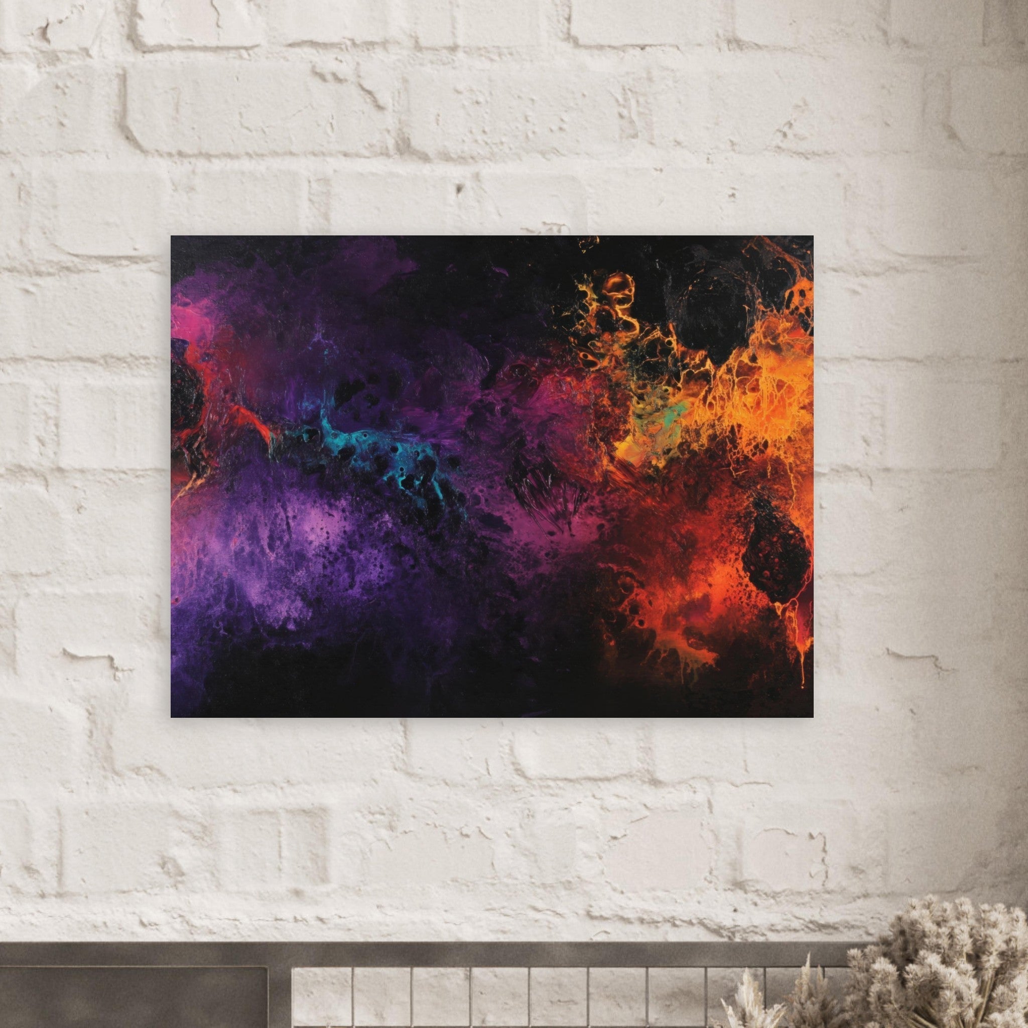 Fine Art Poster Landscape - Chromatic Abyss A dark infinite void punctured 4 - Shop Ai Art WebShop - Digital Art online Store