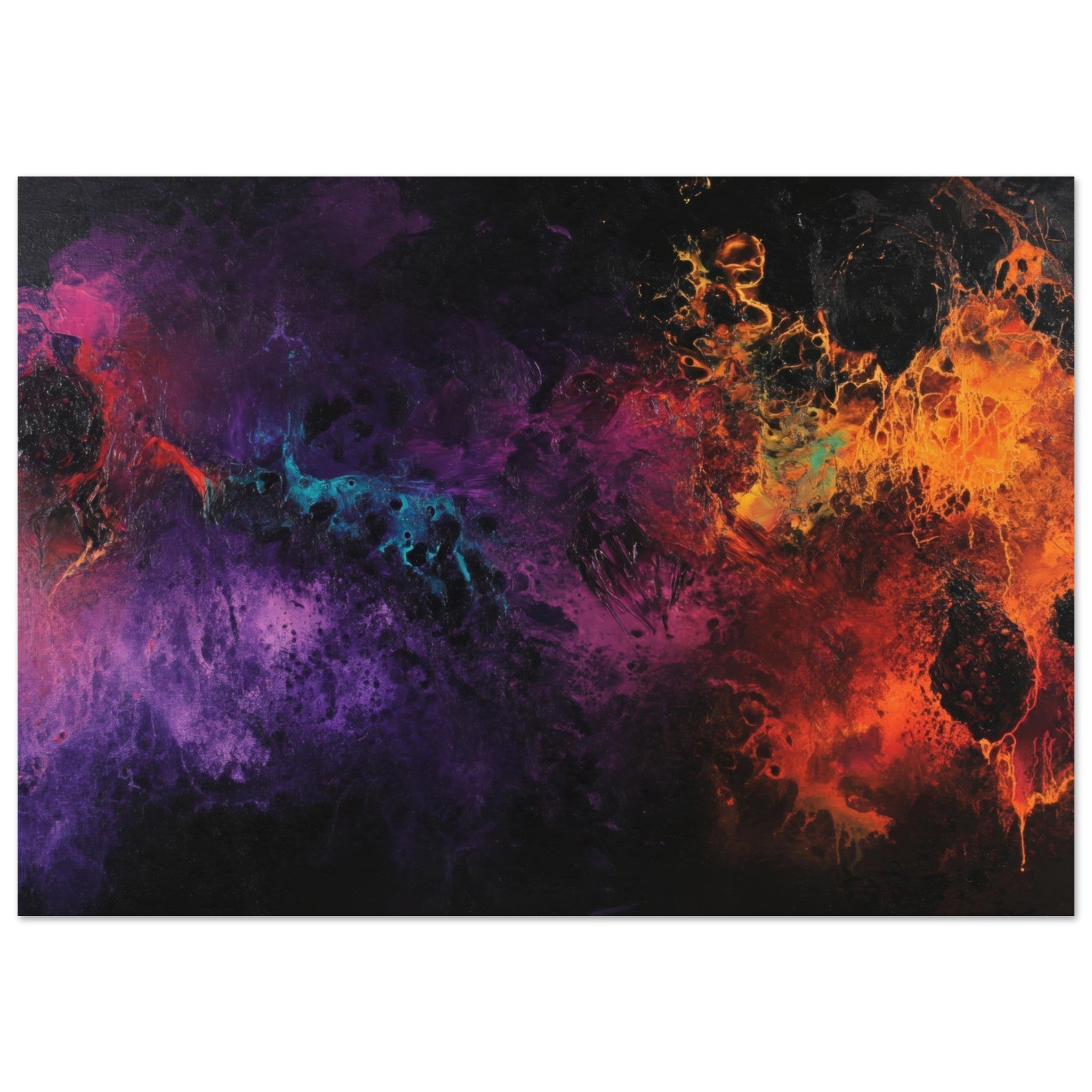 Fine Art Poster Landscape - Chromatic Abyss A dark infinite void punctured 4 - Shop Ai Art WebShop - Digital Art online Store