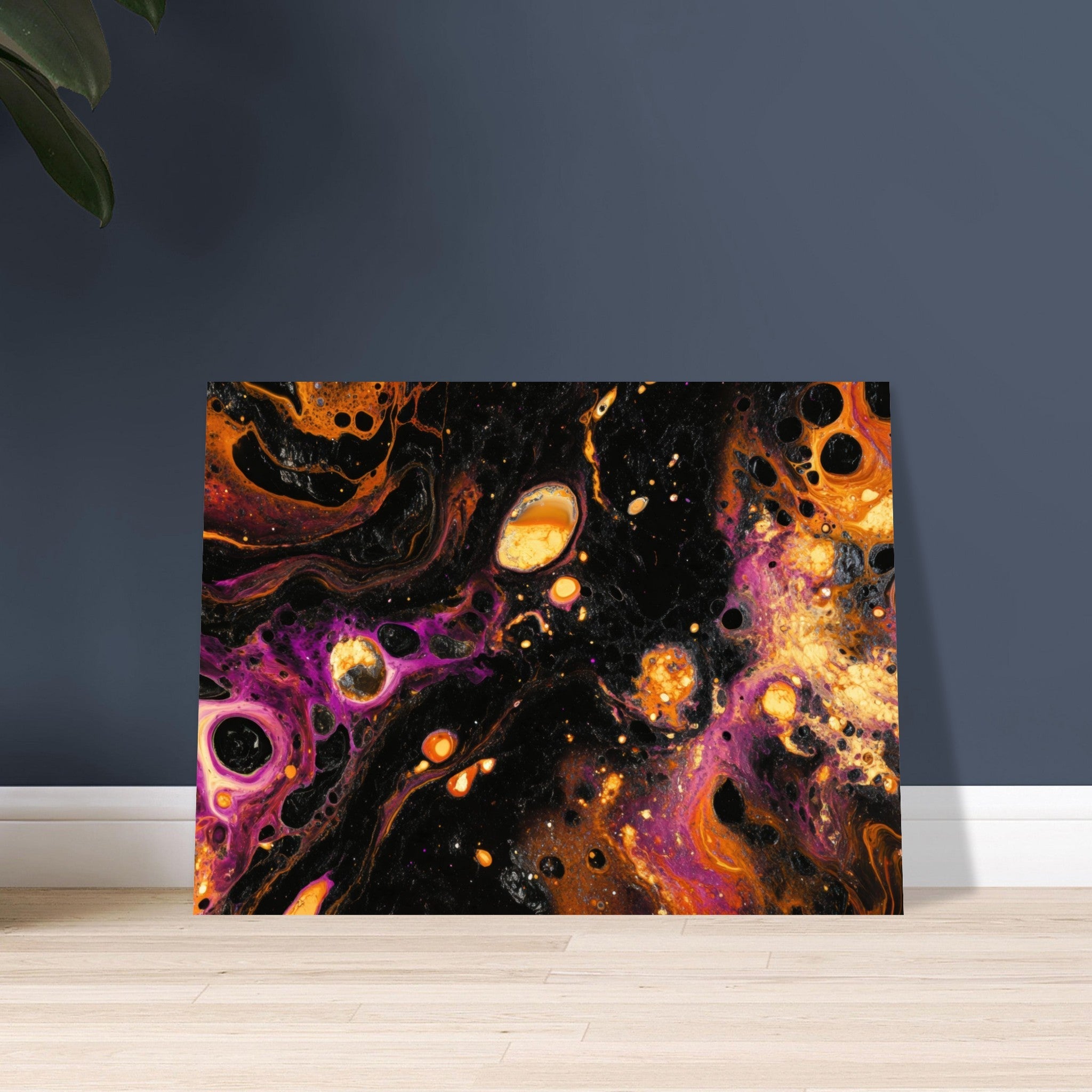 Fine Art Poster Landscape - Chromatic Abyss A dark infinite void punctured 7 - Shop Ai Art WebShop - Digital Art online Store