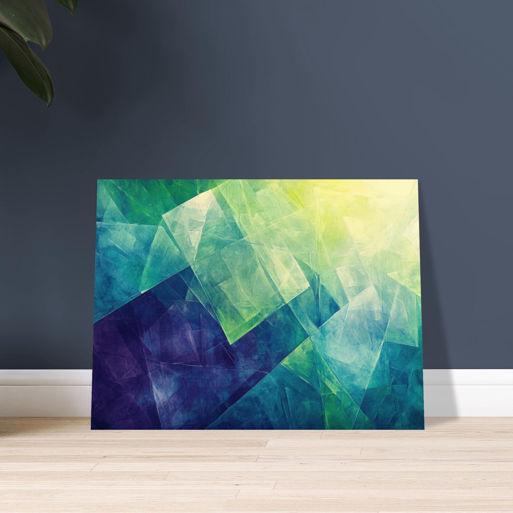 Fine Art Poster Landscape - Fractured Realities Shattered geometric patterns - Shop Ai Art WebShop - Digital Art online Store