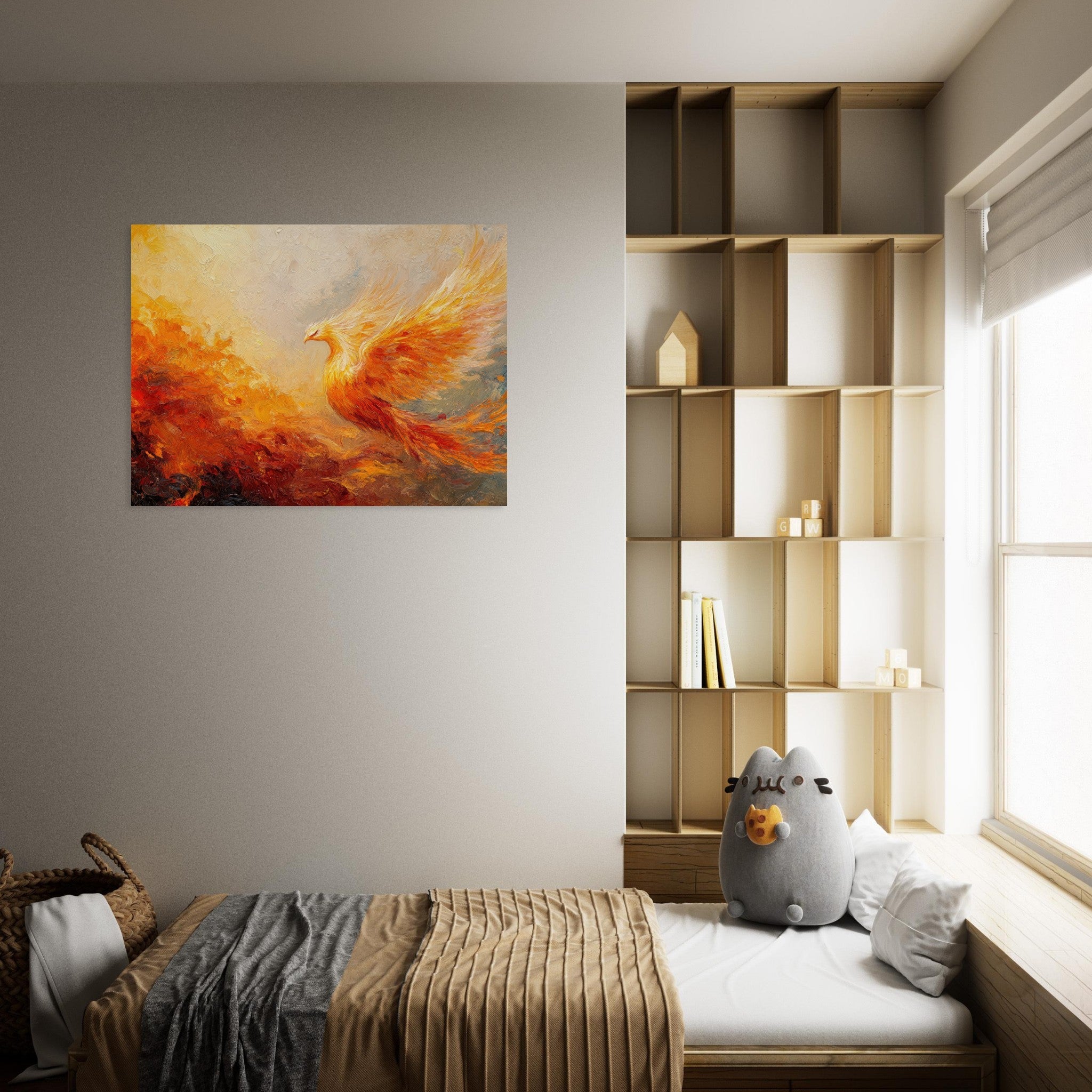 Fine Art Poster Landscape - Impressionist Phoenix Rebirth Impressionism Did 2 - Shop Ai Art WebShop - Digital Art online Store