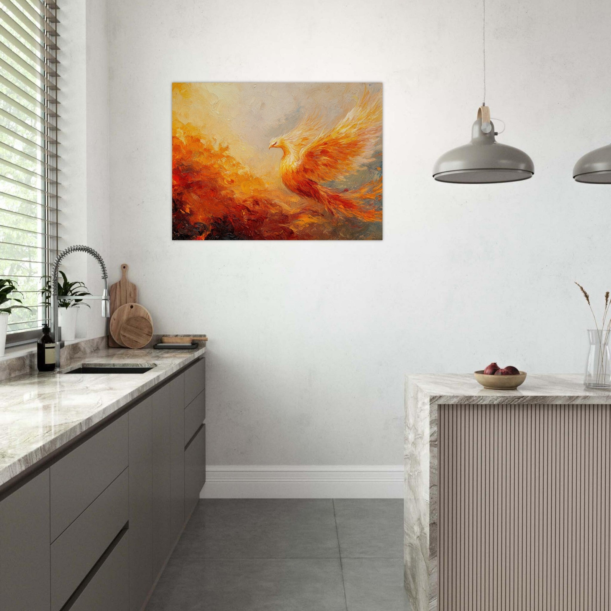 Fine Art Poster Landscape - Impressionist Phoenix Rebirth Impressionism Did 2 - Shop Ai Art WebShop - Digital Art online Store