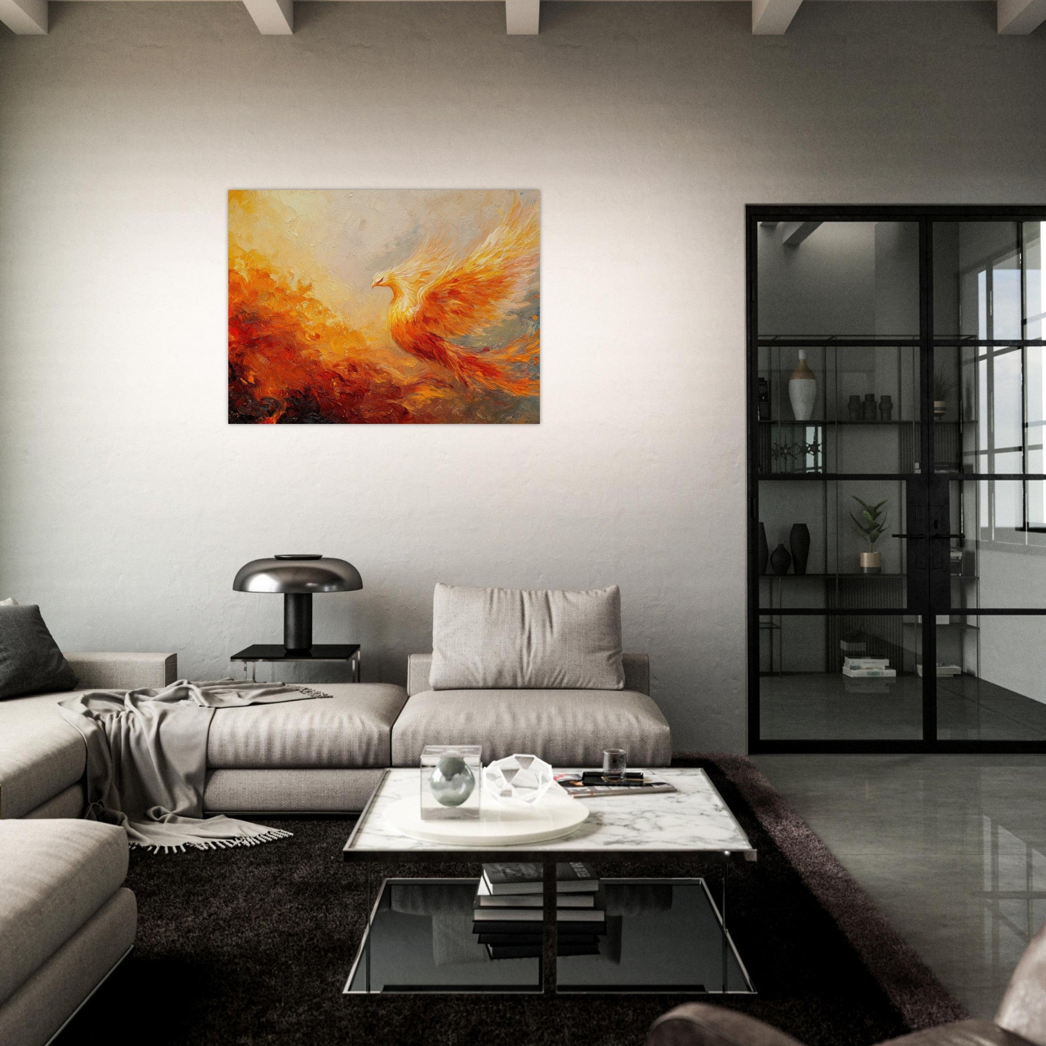 Fine Art Poster Landscape - Impressionist Phoenix Rebirth Impressionism Did 2 - Shop Ai Art WebShop - Digital Art online Store