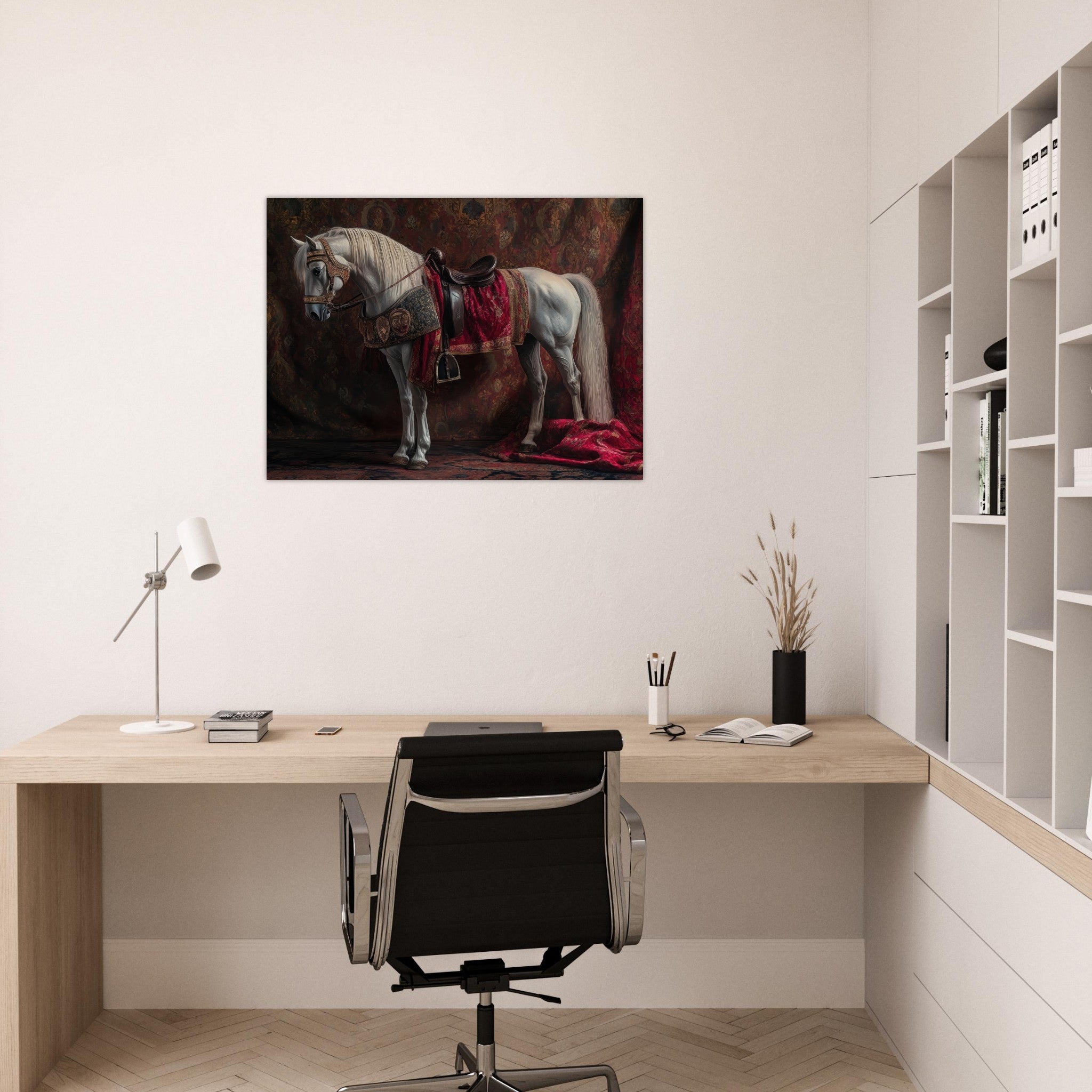 Fine Art Poster Landscape - Renaissance Portrait of a Noble Horse A dignified 4 - Shop Ai Art WebShop - Digital Art online Store