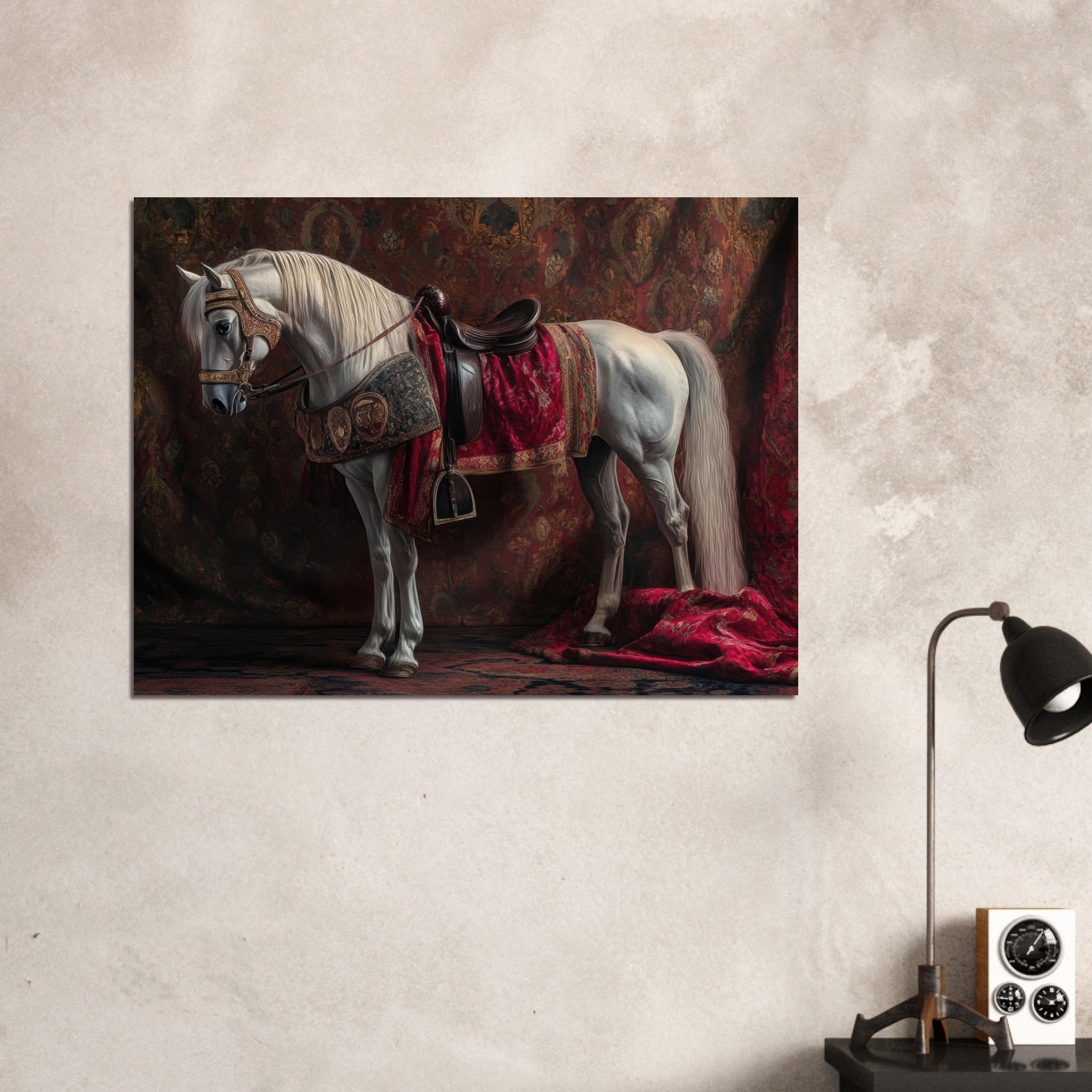 Fine Art Poster Landscape - Renaissance Portrait of a Noble Horse A dignified 4 - Shop Ai Art WebShop - Digital Art online Store