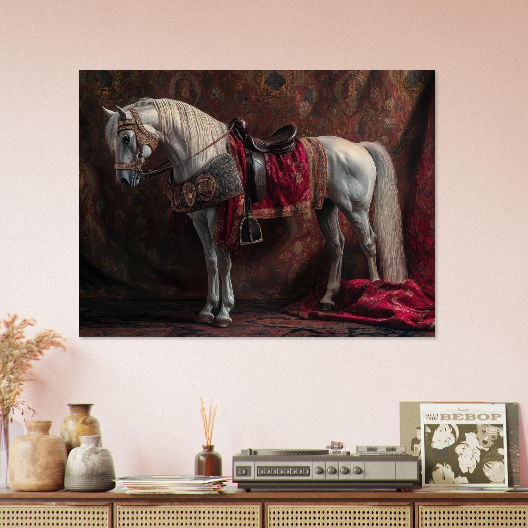 Fine Art Poster Landscape - Renaissance Portrait of a Noble Horse A dignified 4 - Shop Ai Art WebShop - Digital Art online Store