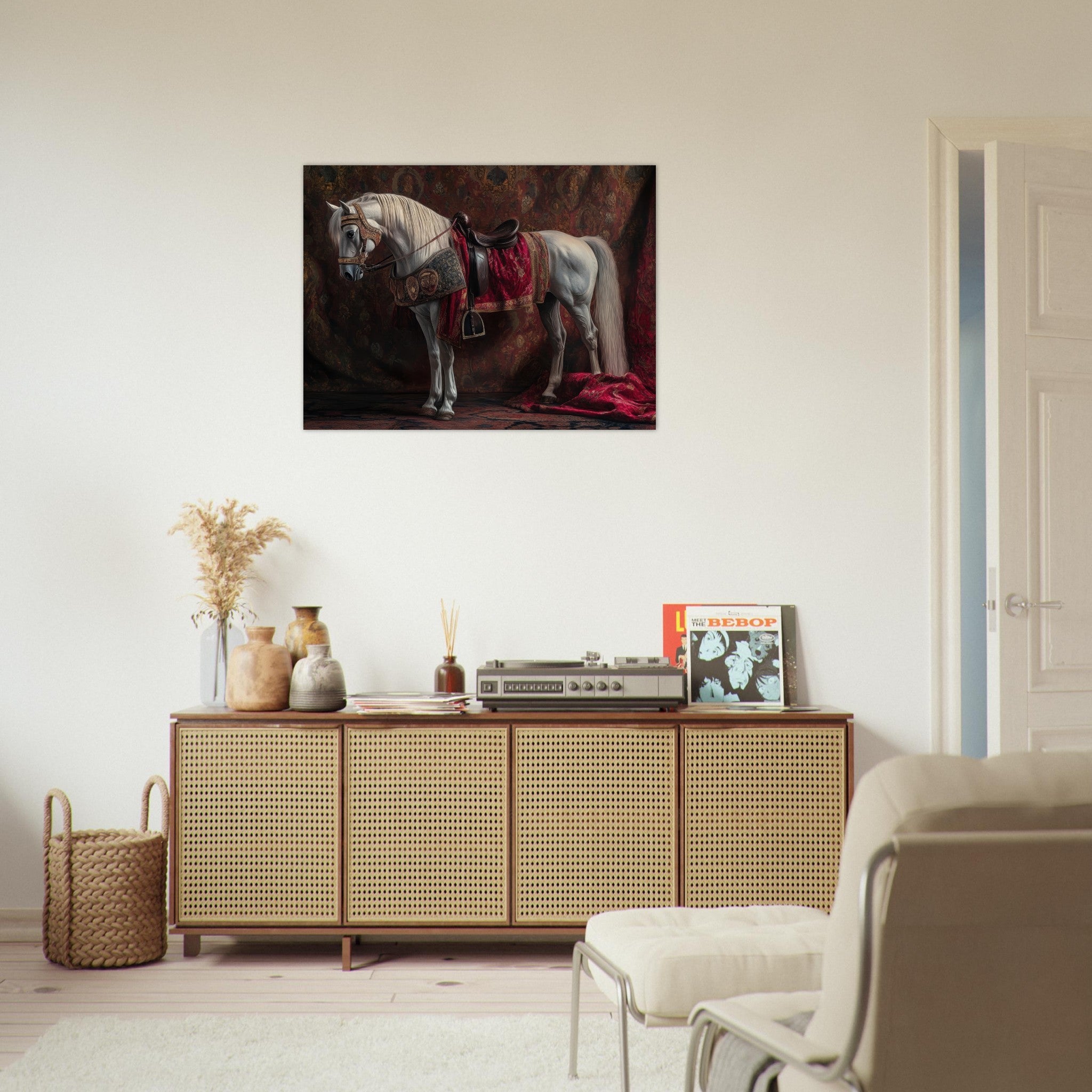 Fine Art Poster Landscape - Renaissance Portrait of a Noble Horse A dignified 4 - Shop Ai Art WebShop - Digital Art online Store
