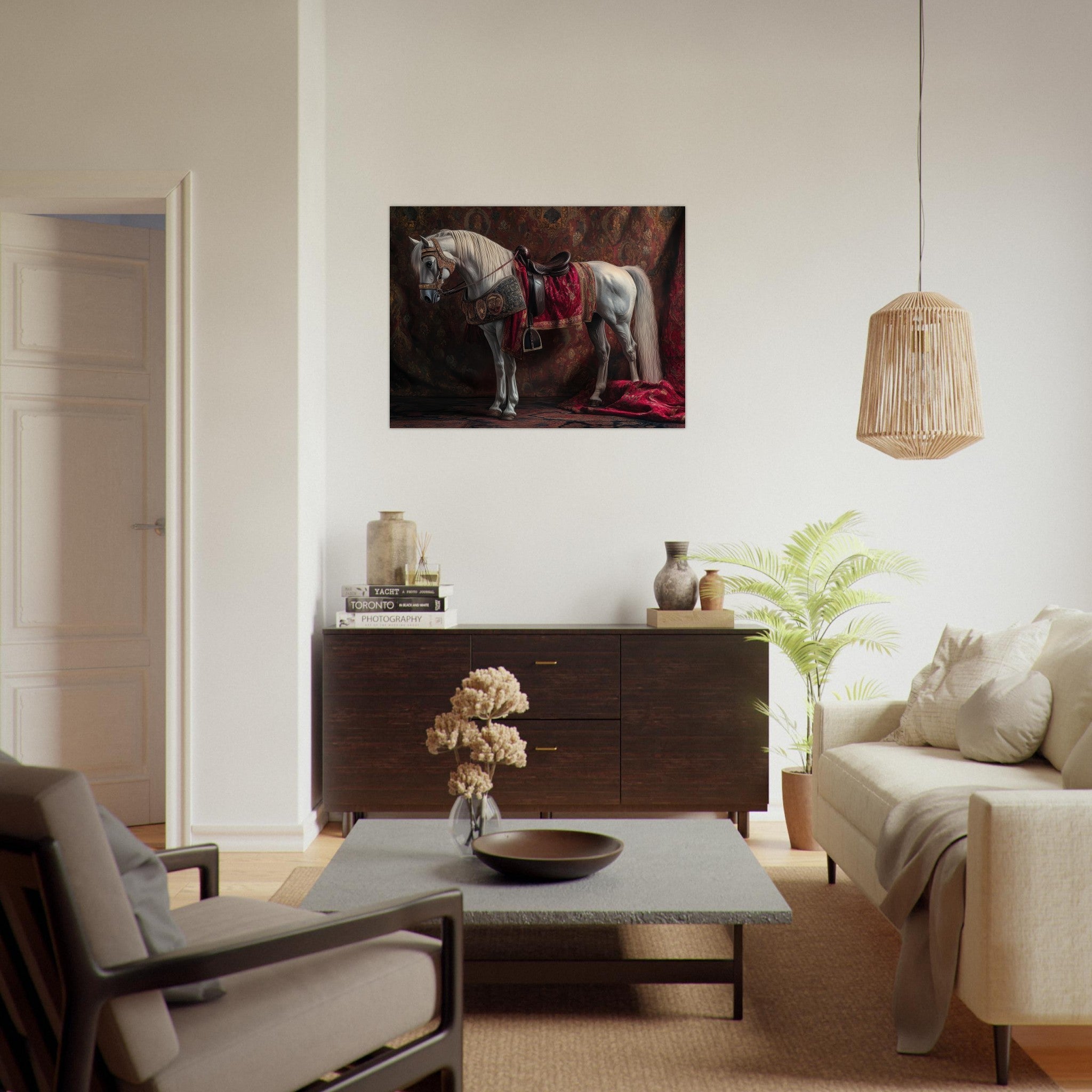 Fine Art Poster Landscape - Renaissance Portrait of a Noble Horse A dignified 4 - Shop Ai Art WebShop - Digital Art online Store