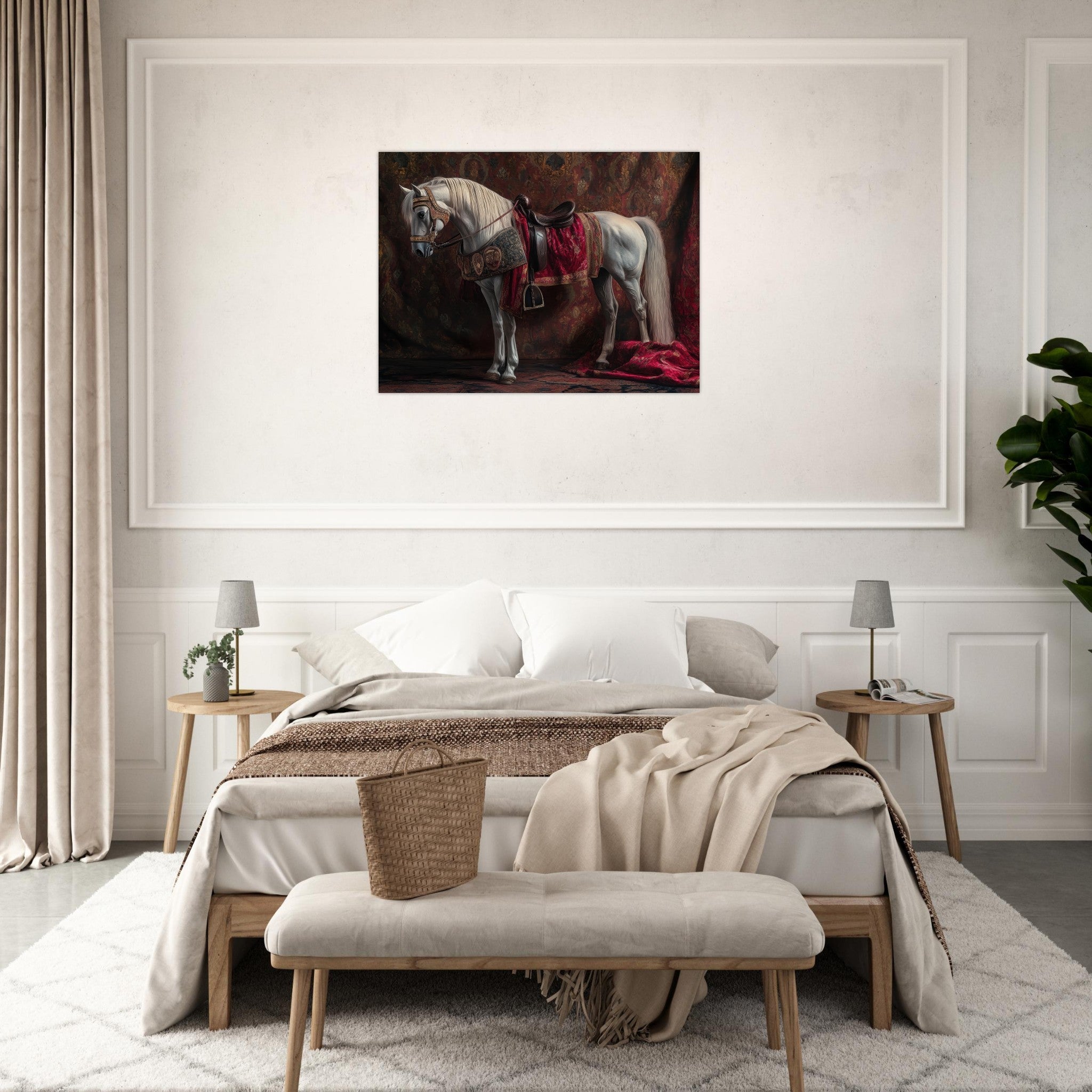 Fine Art Poster Landscape - Renaissance Portrait of a Noble Horse A dignified 4 - Shop Ai Art WebShop - Digital Art online Store