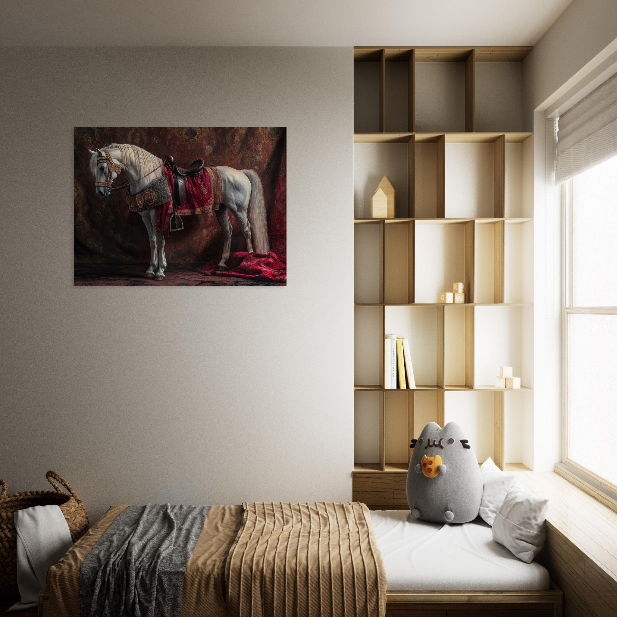 Fine Art Poster Landscape - Renaissance Portrait of a Noble Horse A dignified 4 - Shop Ai Art WebShop - Digital Art online Store