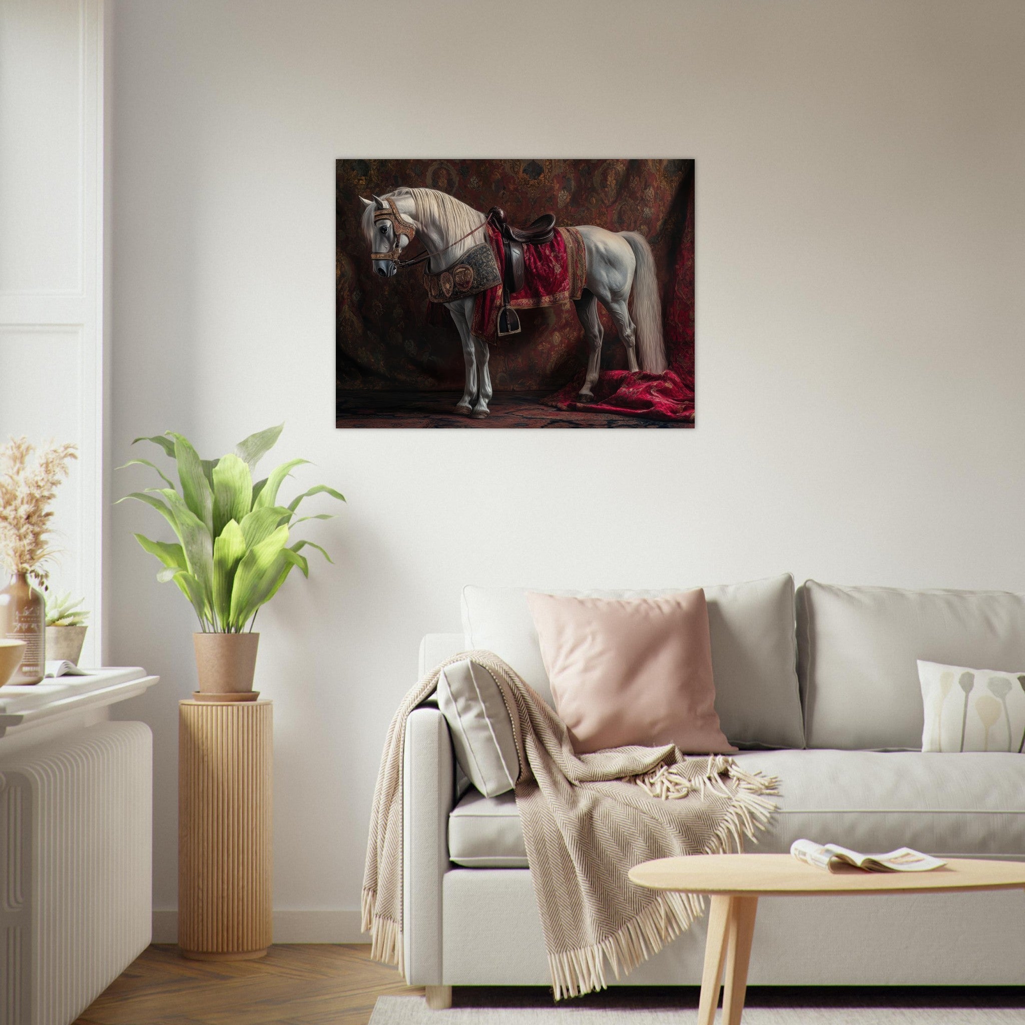 Fine Art Poster Landscape - Renaissance Portrait of a Noble Horse A dignified 4 - Shop Ai Art WebShop - Digital Art online Store