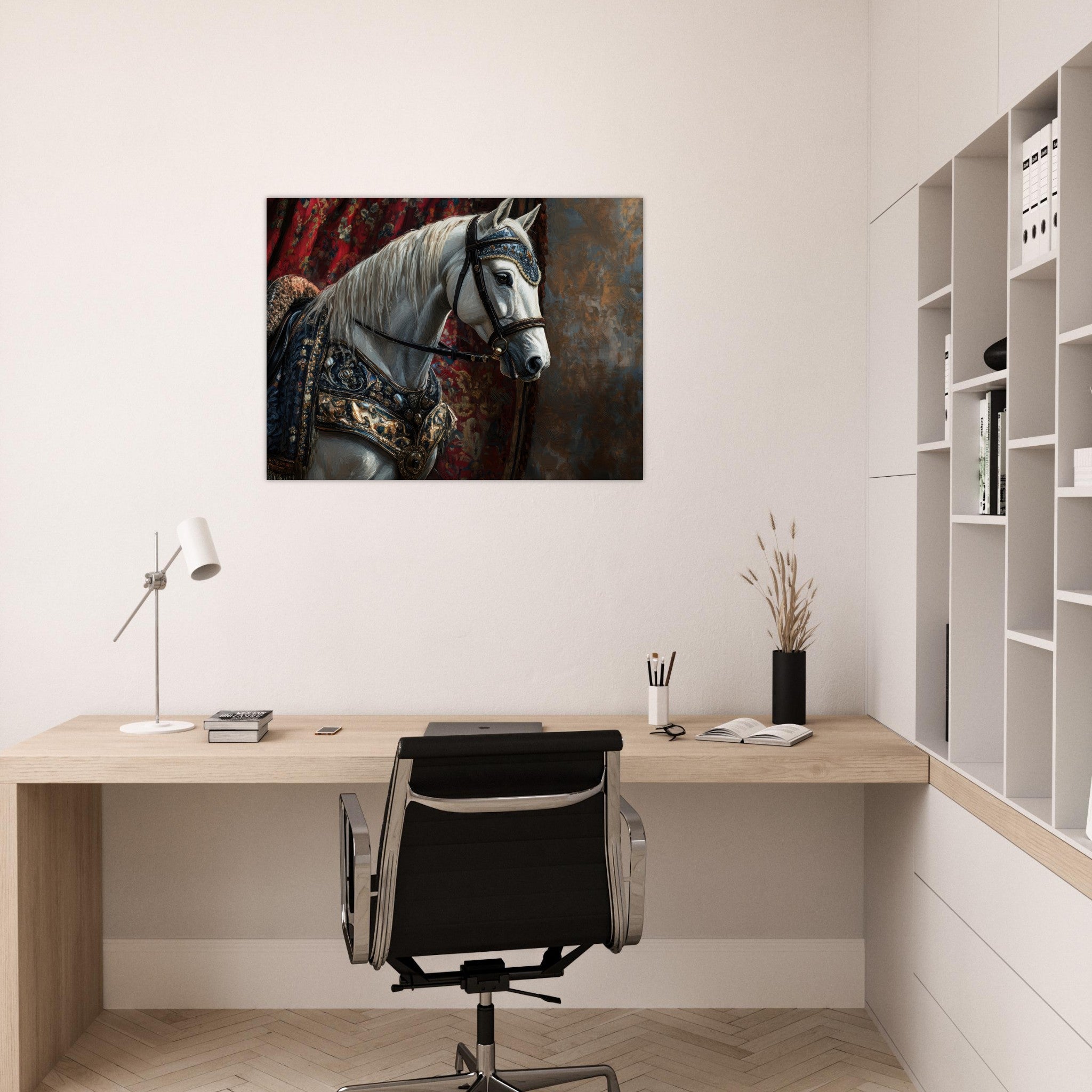 Fine Art Poster Landscape - Renaissance Portrait of a Noble Horse A dignified 6 - Shop Ai Art WebShop - Digital Art online Store