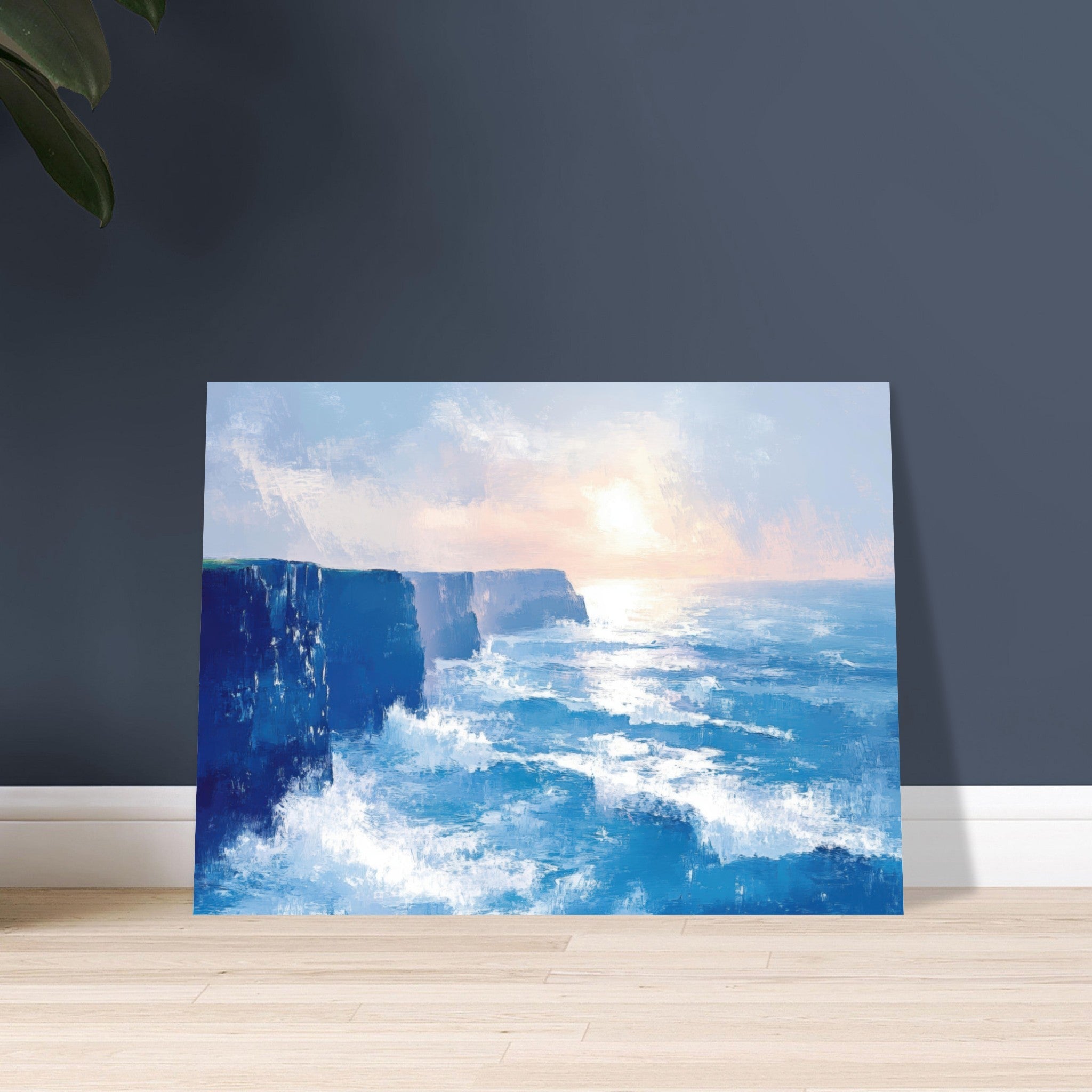Fine Art Poster Landscape - Seaside Cliff at Sunrise A breathtaking Empress 2 - Shop Ai Art WebShop - Digital Art online Store