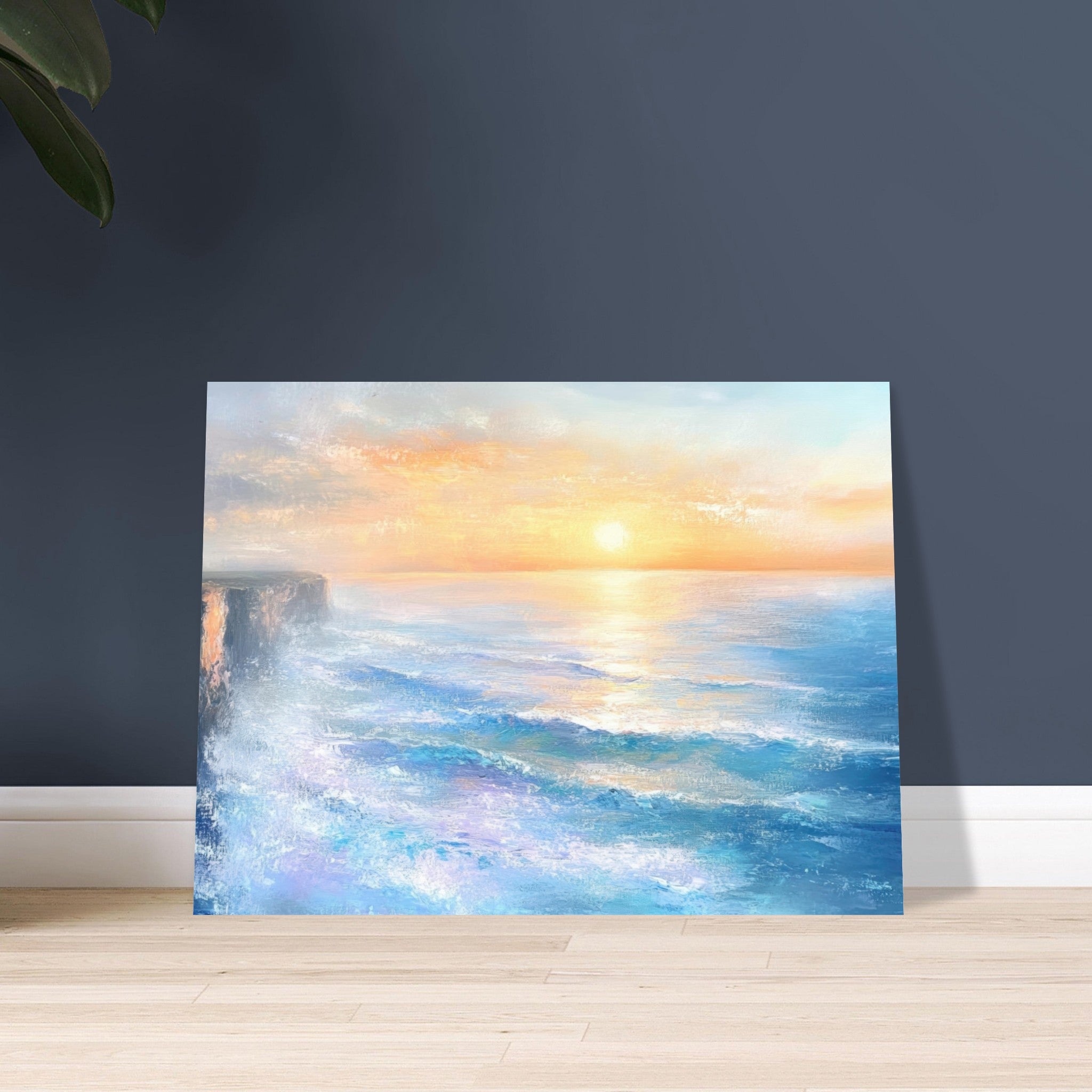 Fine Art Poster Landscape - Seaside Cliff at Sunrise A breathtaking Empress - Shop Ai Art WebShop - Digital Art online Store