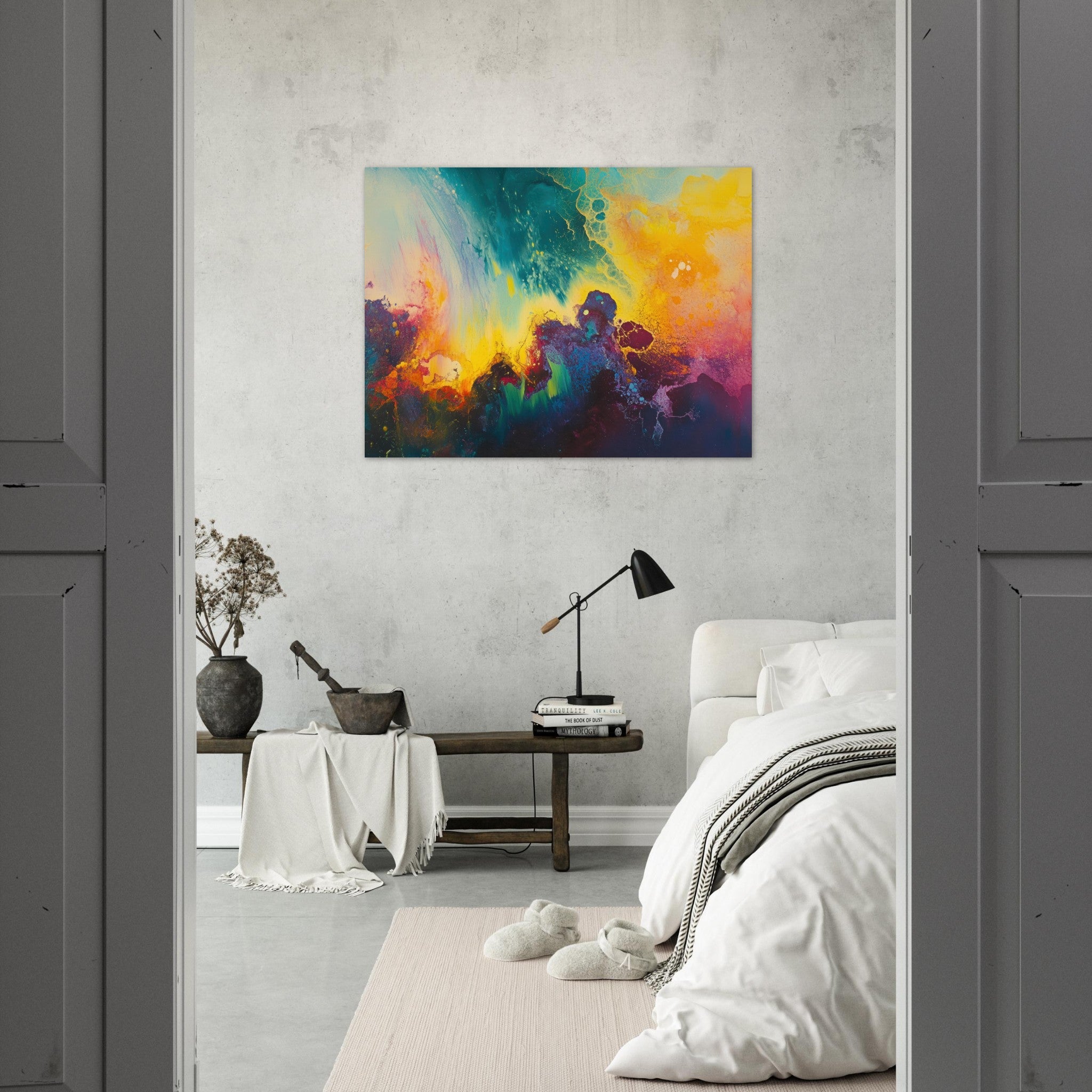 Fine Art Poster Landscape - Spectral Dissonance Razor - sharp angular forms 3 - Shop Ai Art WebShop - Digital Art online Store