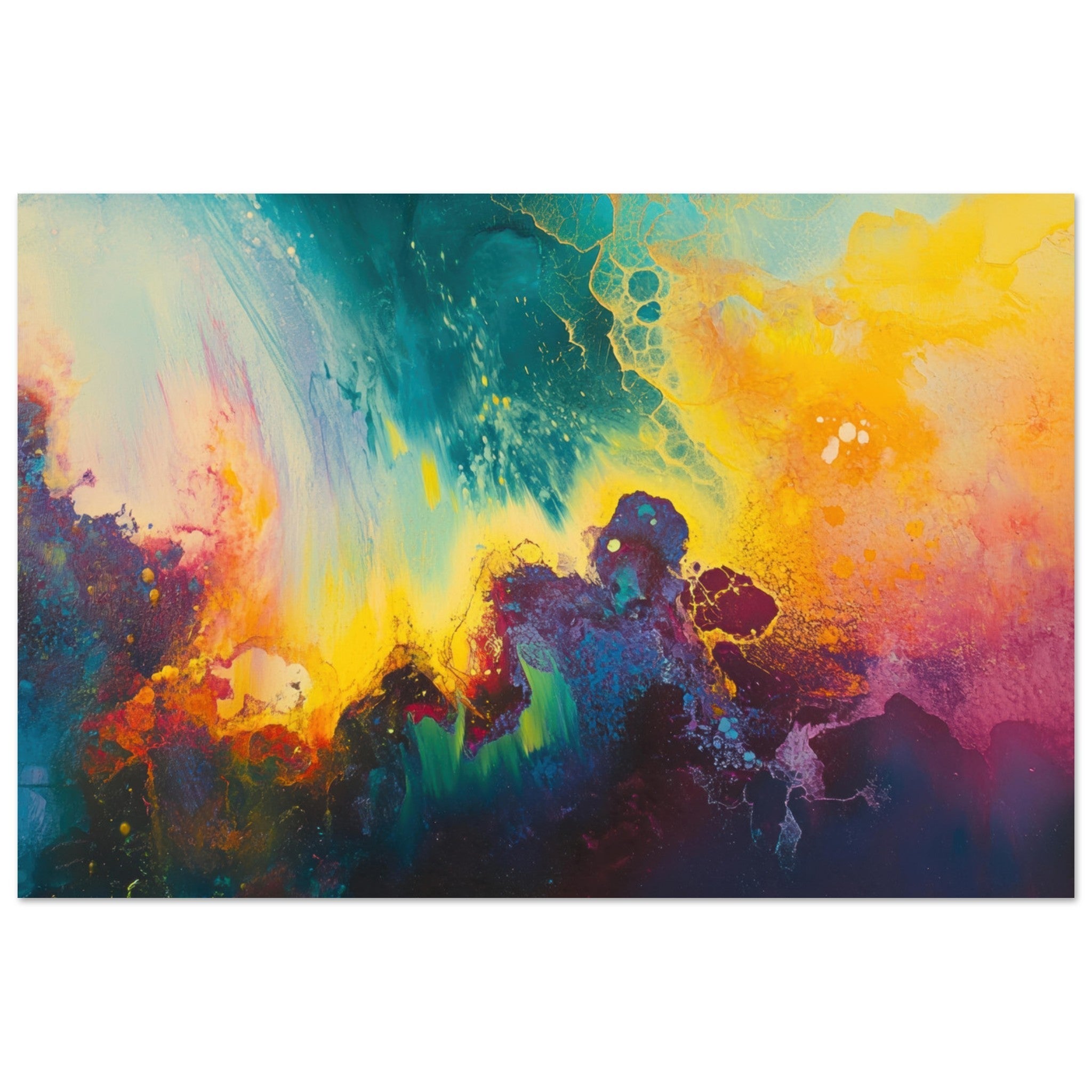 Fine Art Poster Landscape - Spectral Dissonance Razor - sharp angular forms 3 - Shop Ai Art WebShop - Digital Art online Store