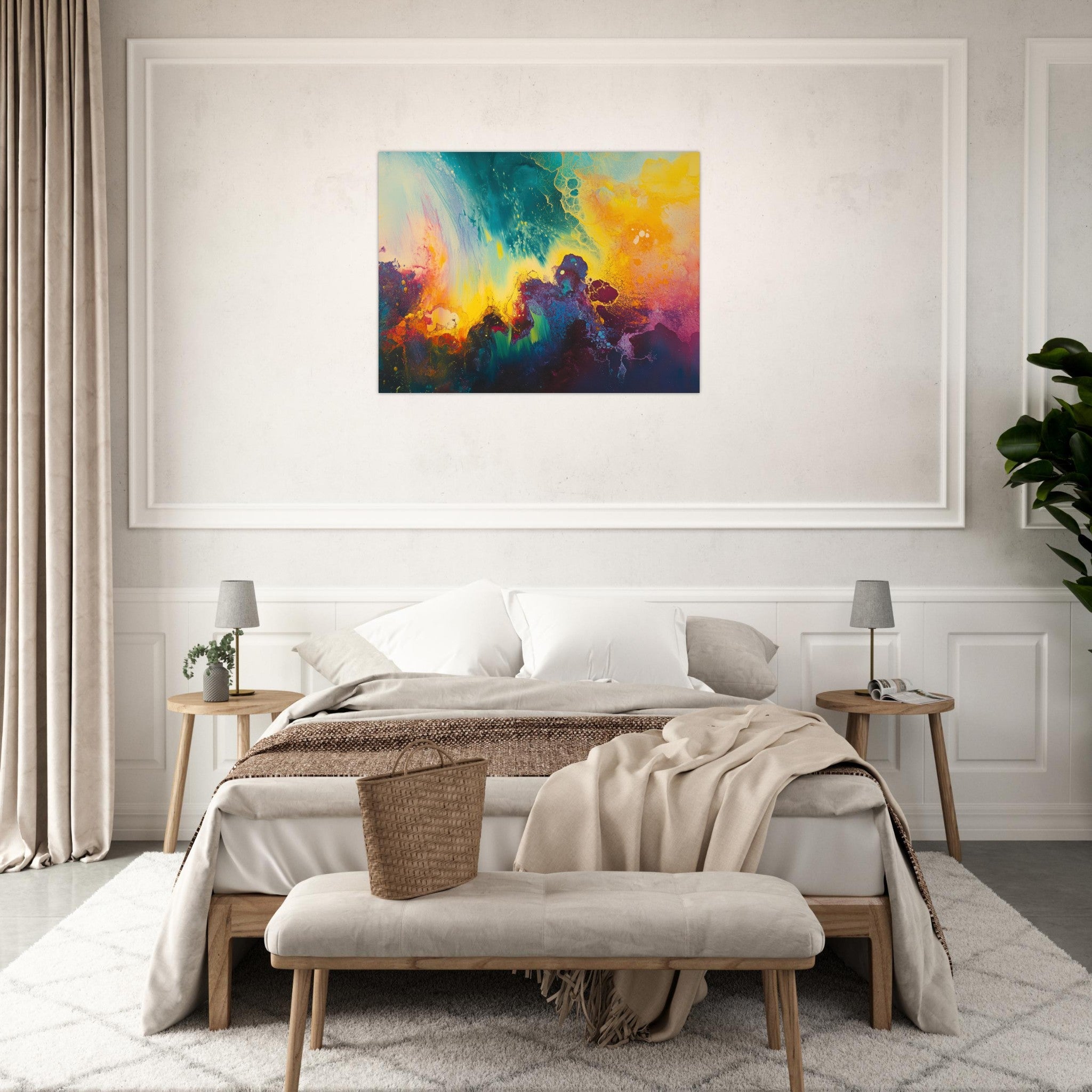 Fine Art Poster Landscape - Spectral Dissonance Razor - sharp angular forms 3 - Shop Ai Art WebShop - Digital Art online Store