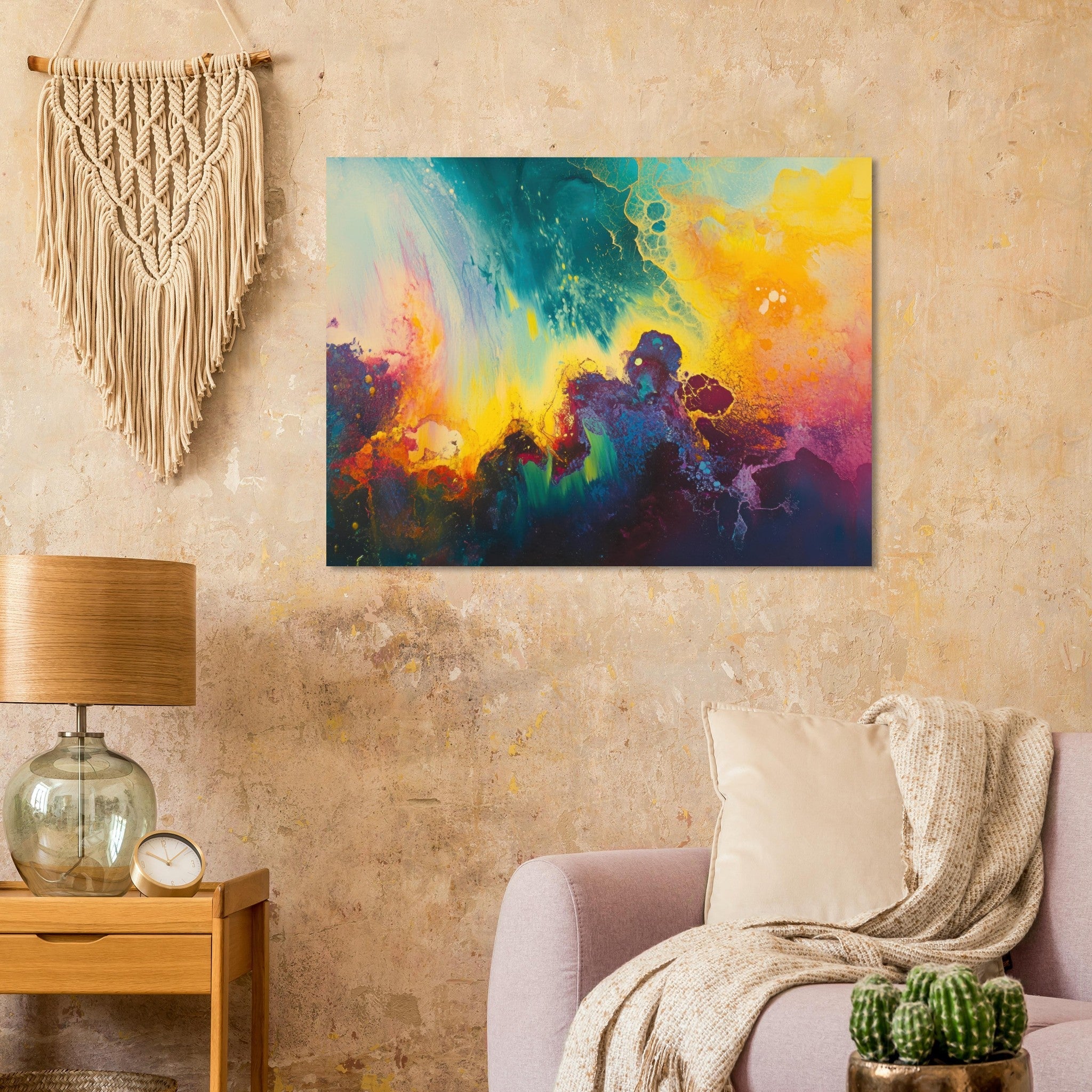 Fine Art Poster Landscape - Spectral Dissonance Razor - sharp angular forms 3 - Shop Ai Art WebShop - Digital Art online Store