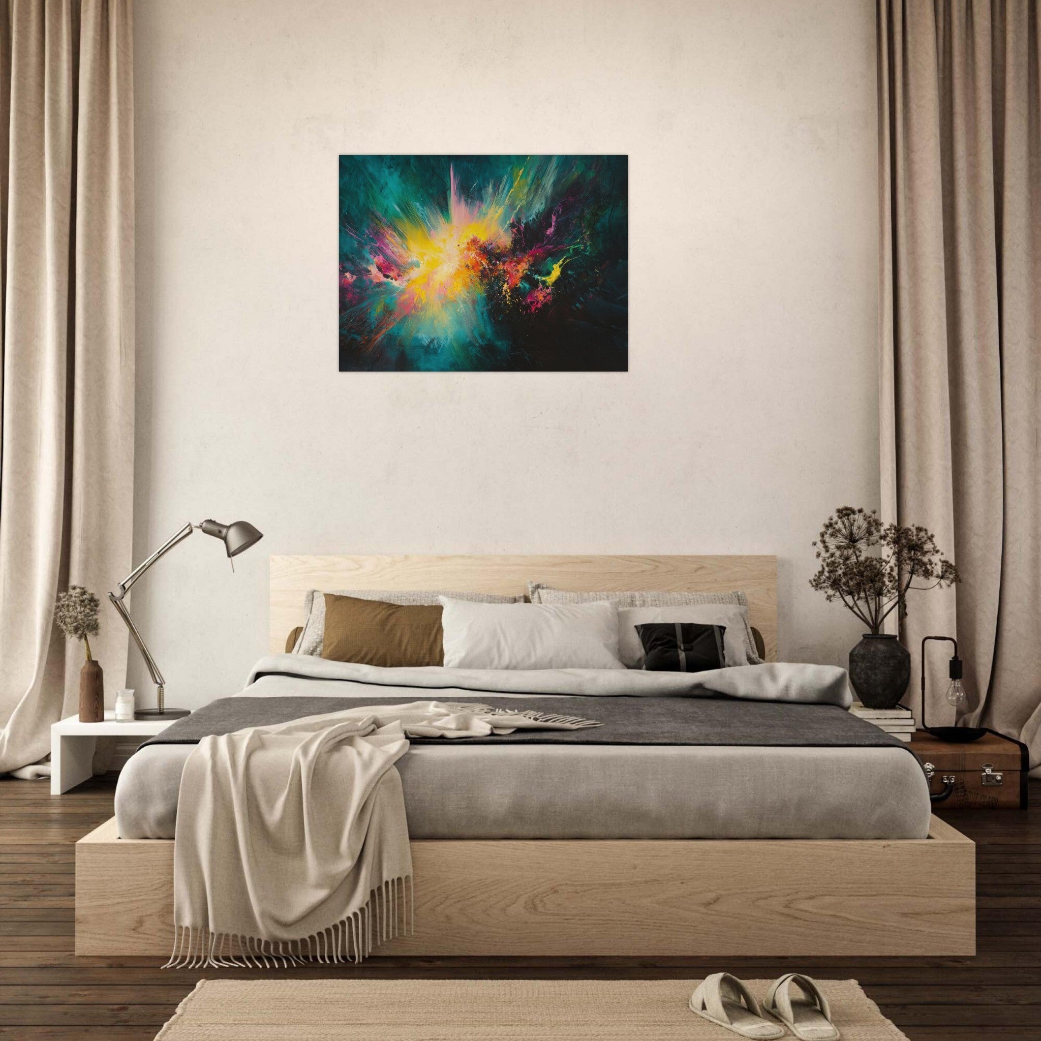 Fine Art Poster Landscape - Spectral Dissonance Razor - sharp angular forms - Shop Ai Art WebShop - Digital Art online Store