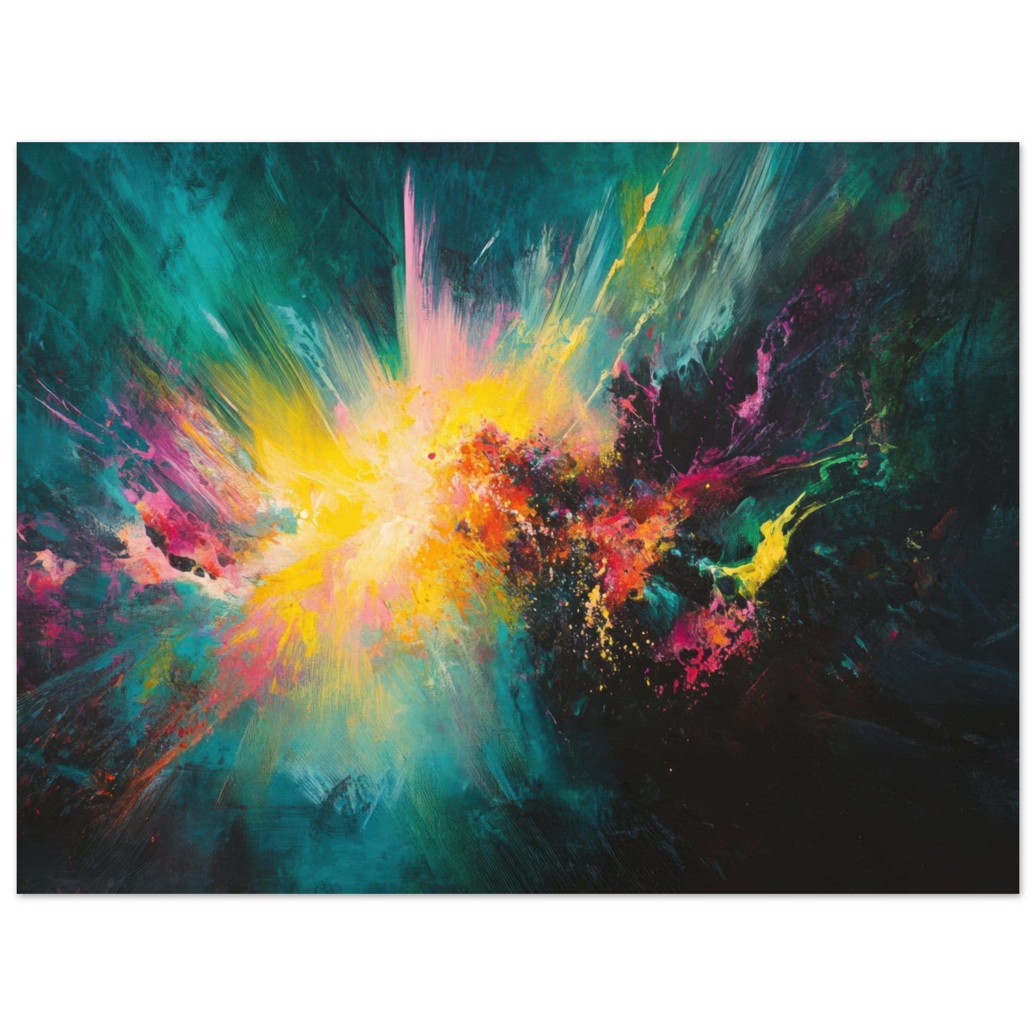 Fine Art Poster Landscape - Spectral Dissonance Razor - sharp angular forms - Shop Ai Art WebShop - Digital Art online Store