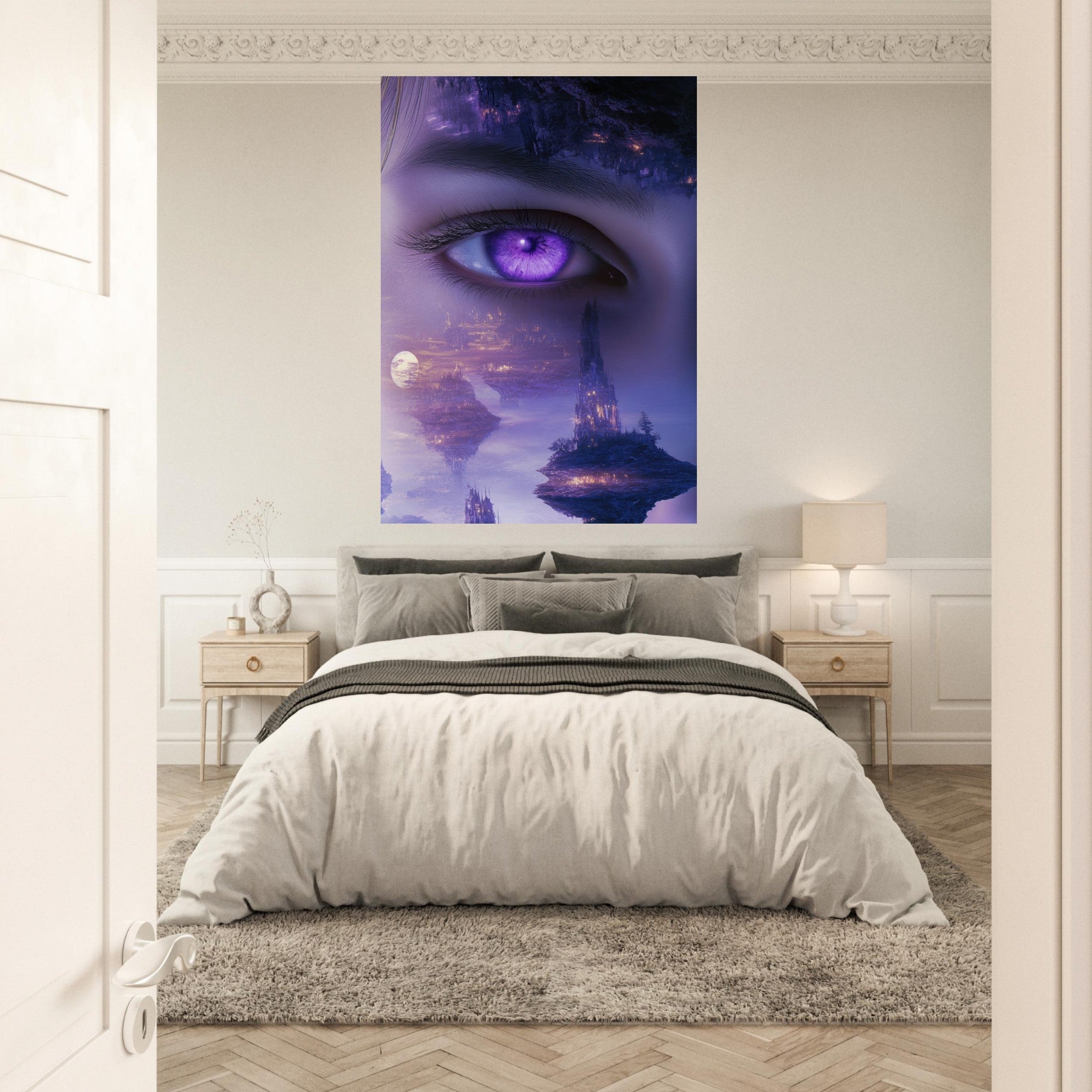 Fine Art Poster Portrait - Surreal Elven Dreamscape Surrealism Extreme Los - Shop Ai Art WebShop - Digital Art online Store