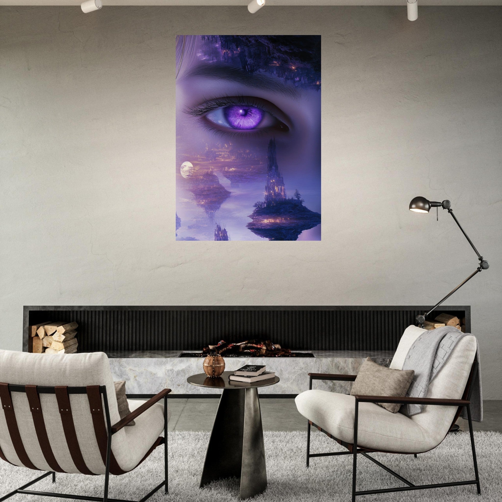 Fine Art Poster Portrait - Surreal Elven Dreamscape Surrealism Extreme Los - Shop Ai Art WebShop - Digital Art online Store
