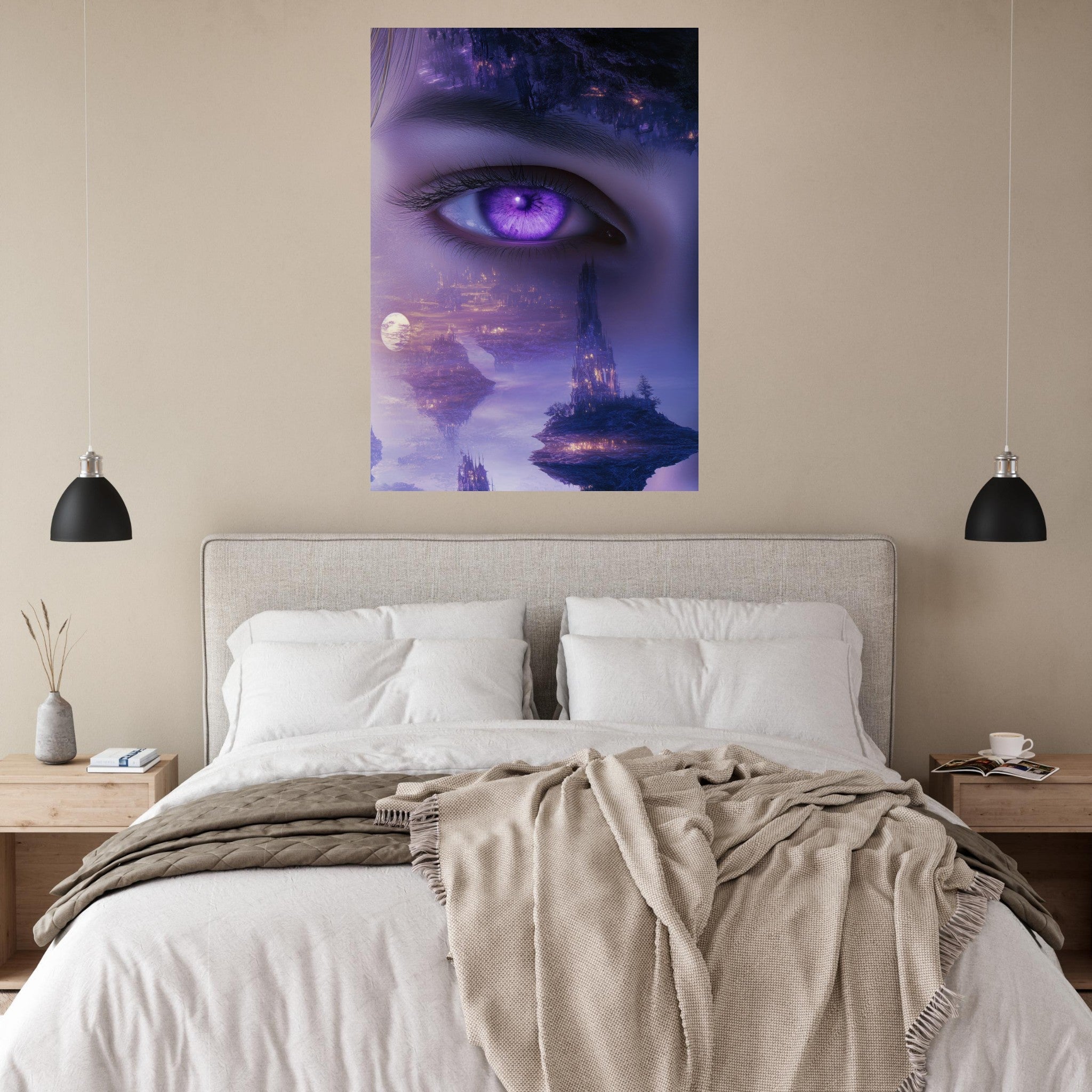 Fine Art Poster Portrait - Surreal Elven Dreamscape Surrealism Extreme Los - Shop Ai Art WebShop - Digital Art online Store