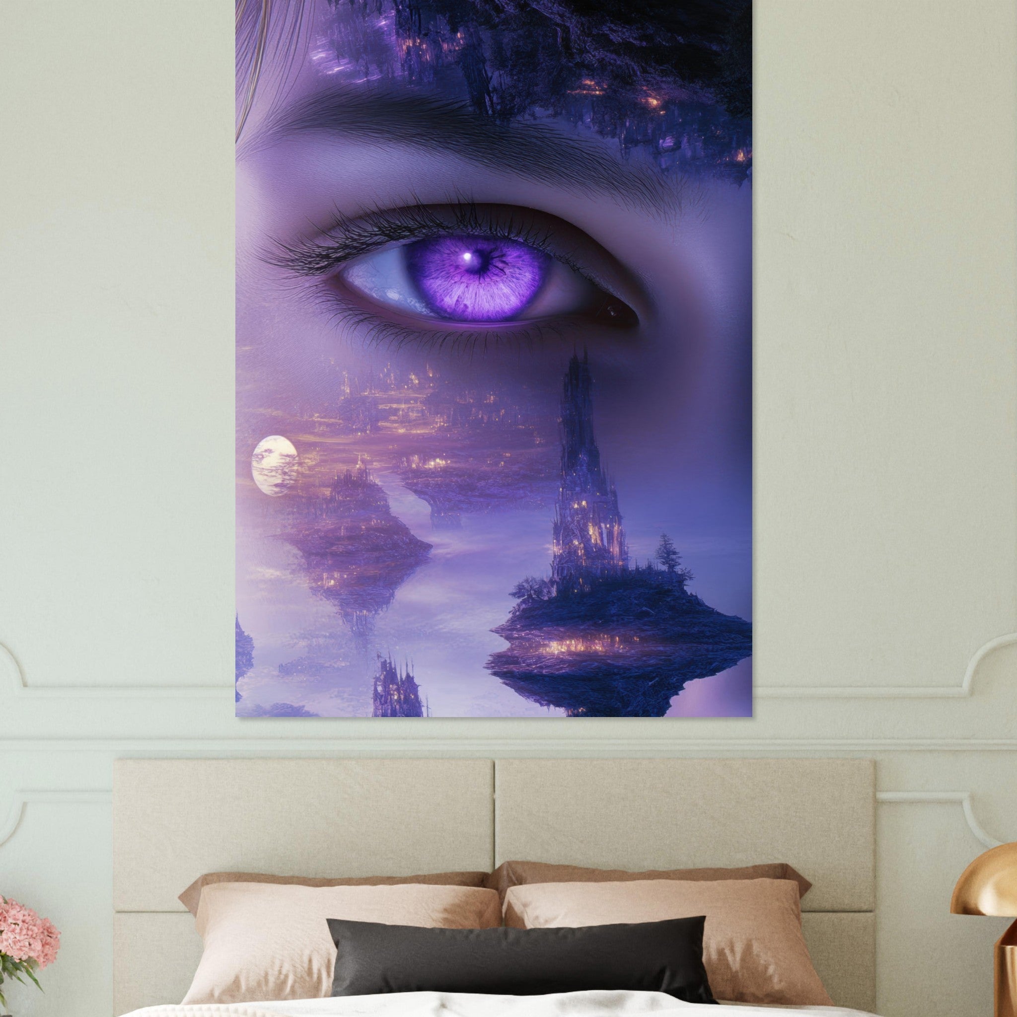 Fine Art Poster Portrait - Surreal Elven Dreamscape Surrealism Extreme Los - Shop Ai Art WebShop - Digital Art online Store