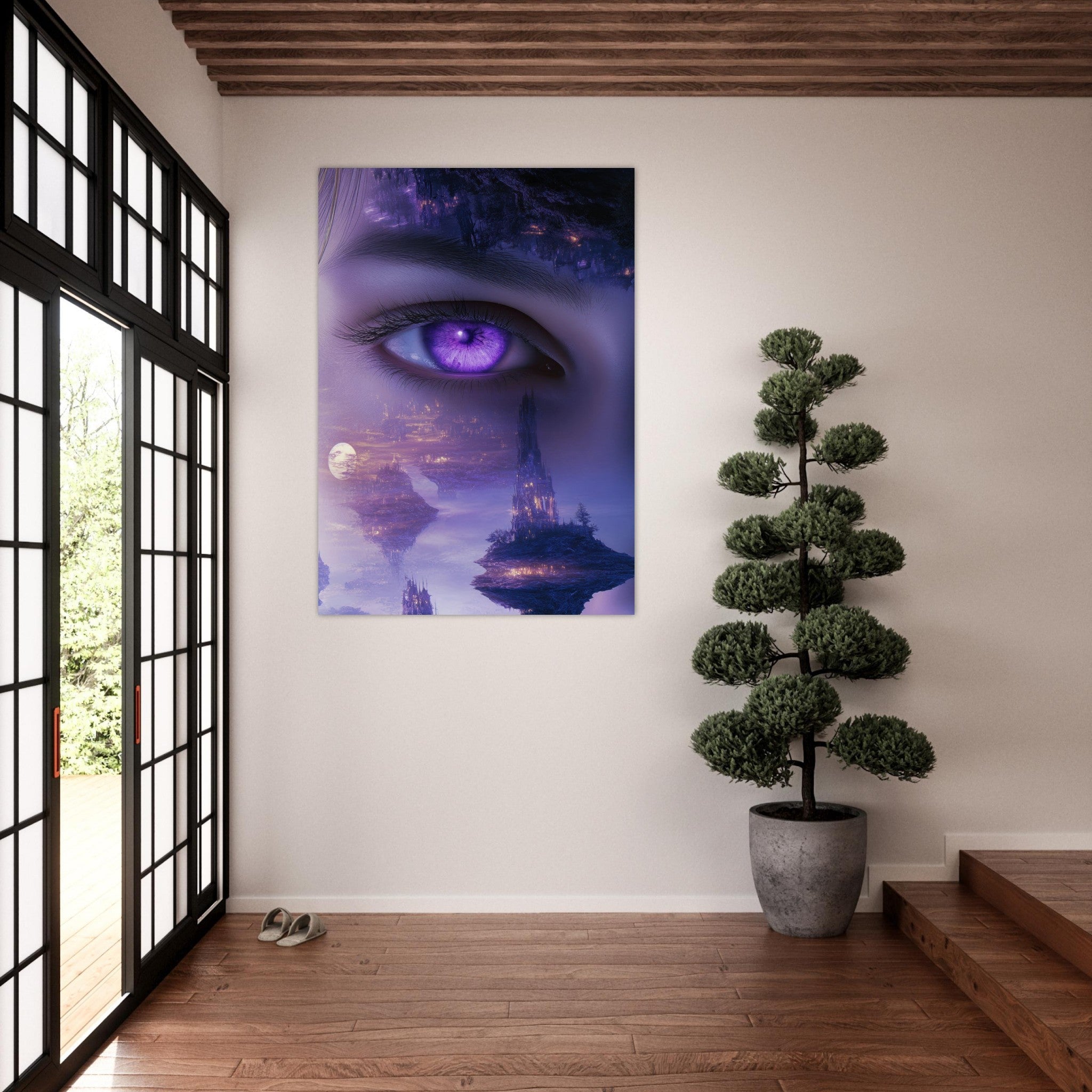 Fine Art Poster Portrait - Surreal Elven Dreamscape Surrealism Extreme Los - Shop Ai Art WebShop - Digital Art online Store