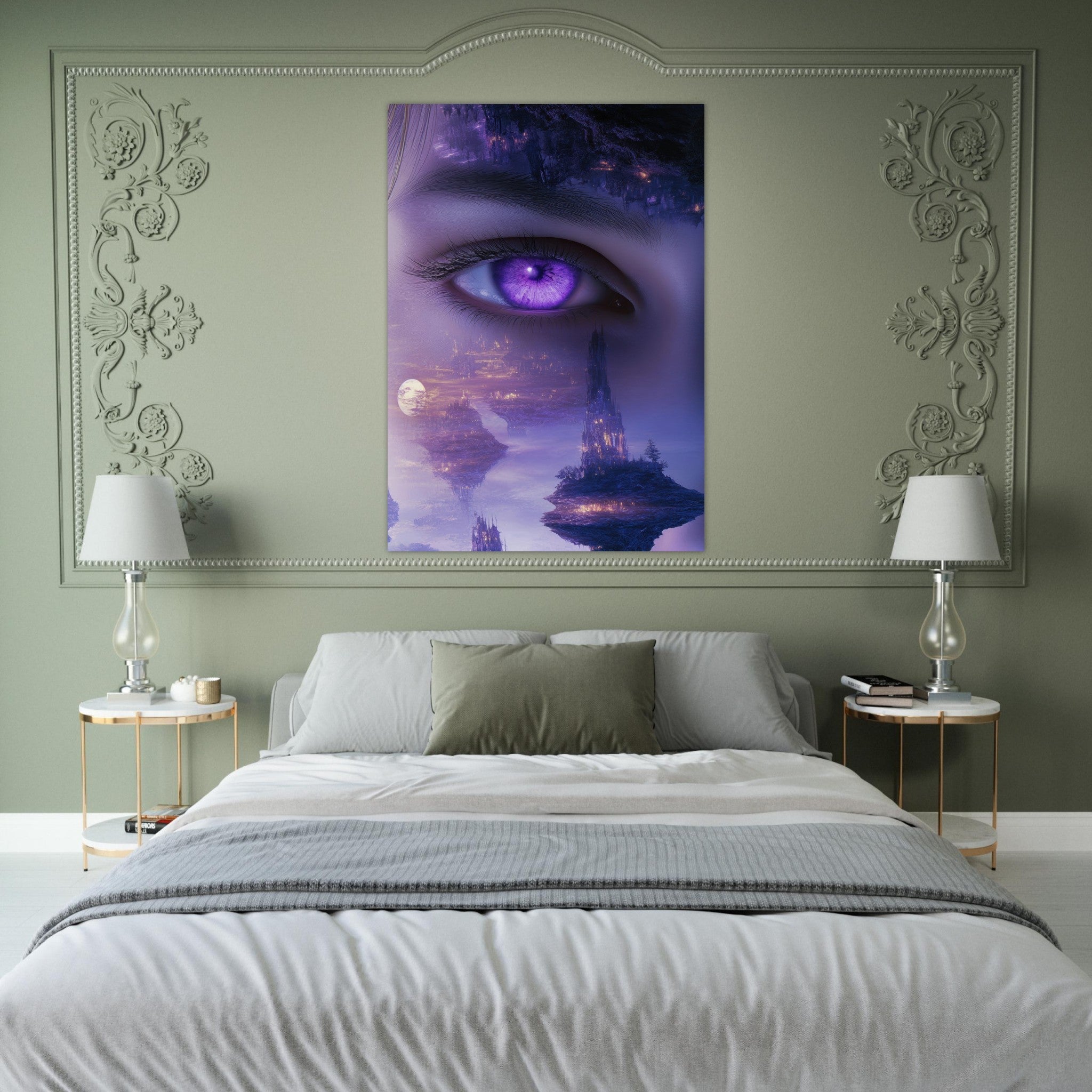Fine Art Poster Portrait - Surreal Elven Dreamscape Surrealism Extreme Los - Shop Ai Art WebShop - Digital Art online Store