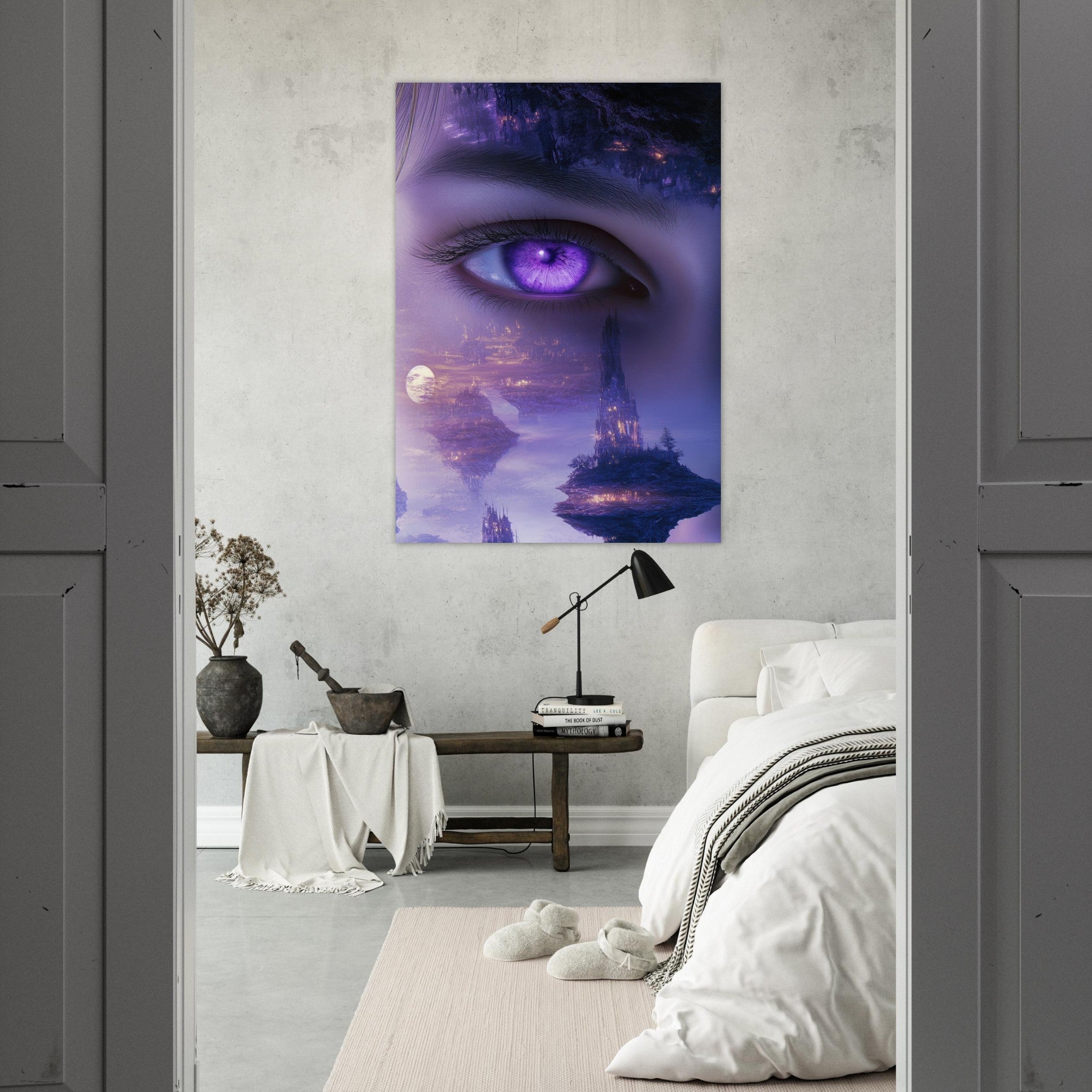 Fine Art Poster Portrait - Surreal Elven Dreamscape Surrealism Extreme Los - Shop Ai Art WebShop - Digital Art online Store