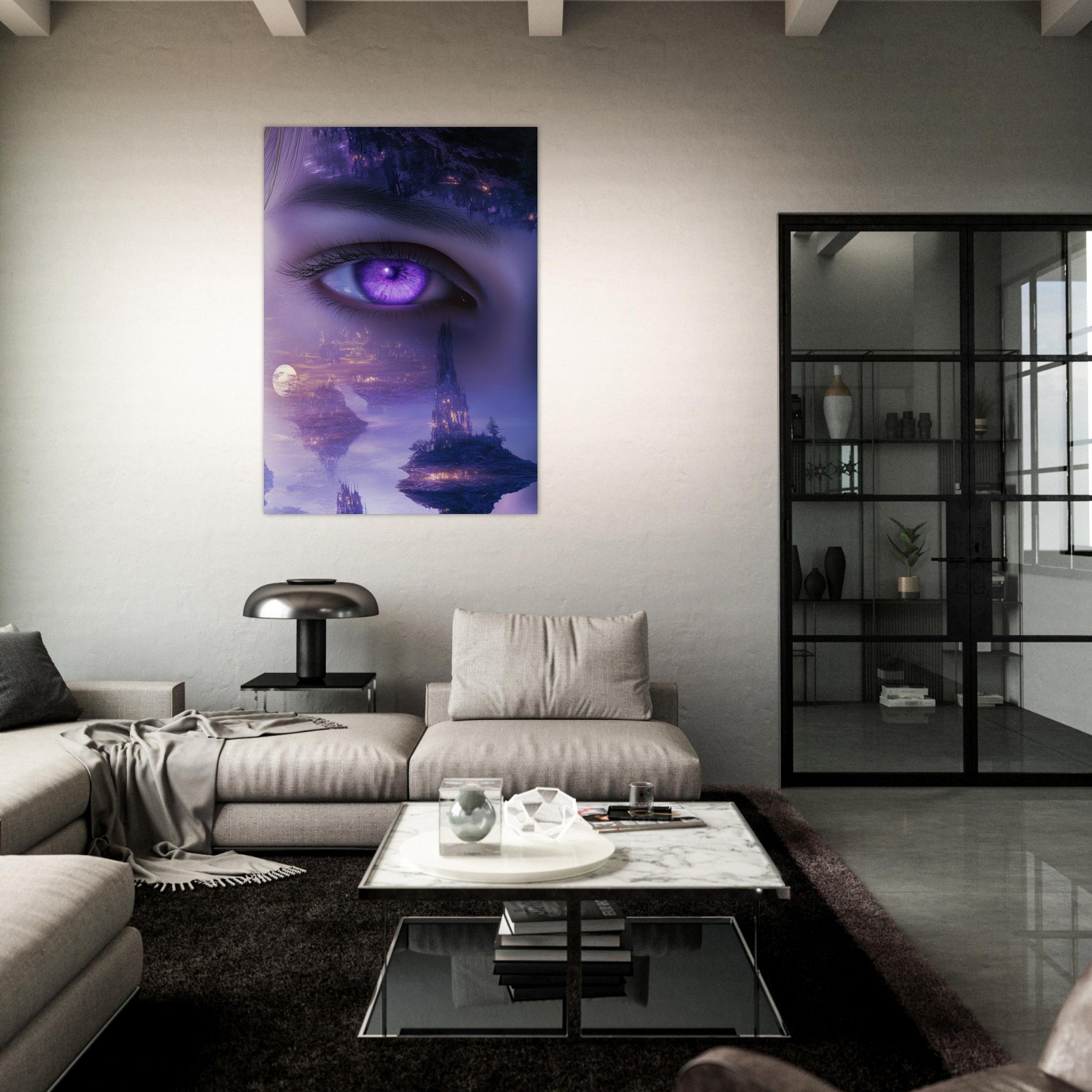 Fine Art Poster Portrait - Surreal Elven Dreamscape Surrealism Extreme Los - Shop Ai Art WebShop - Digital Art online Store