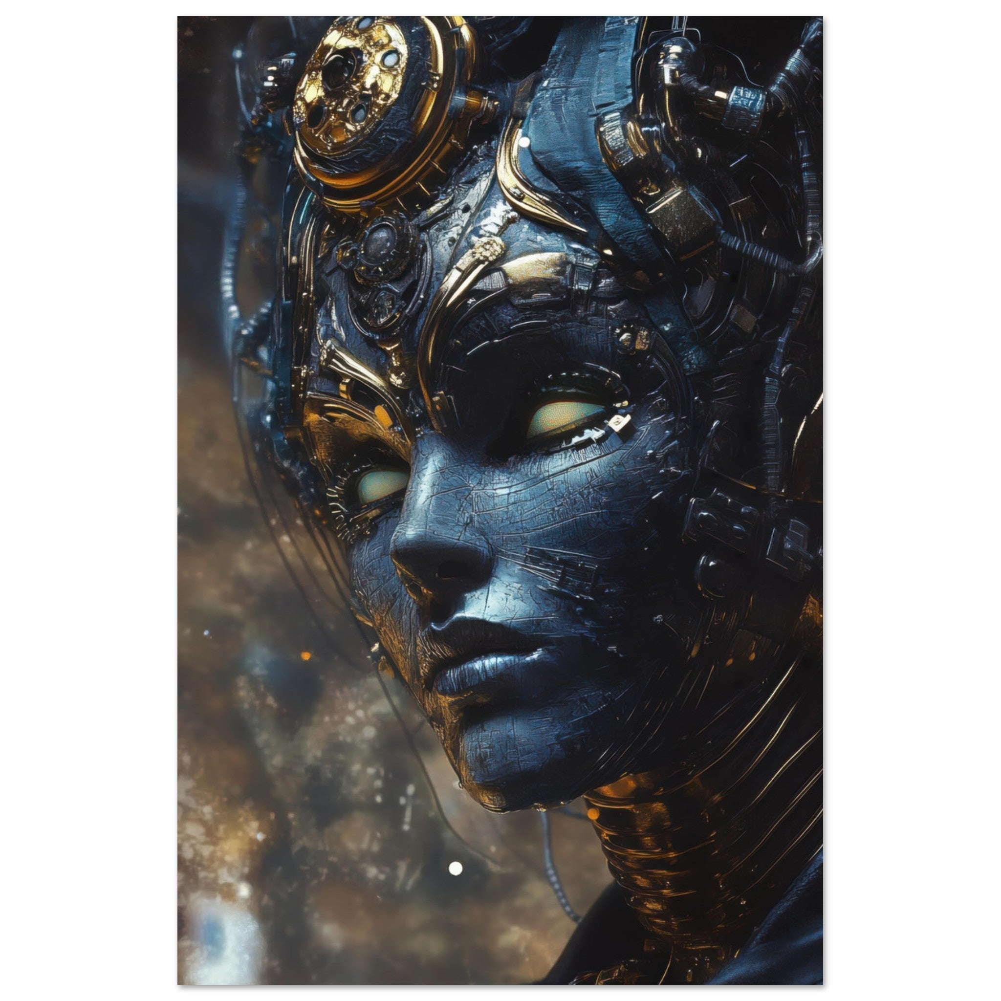 Fine Art Poster Portrait - The Cybernetic Dukes Masquerade A lavish master 2 - Shop Ai Art WebShop - Digital Art online Store