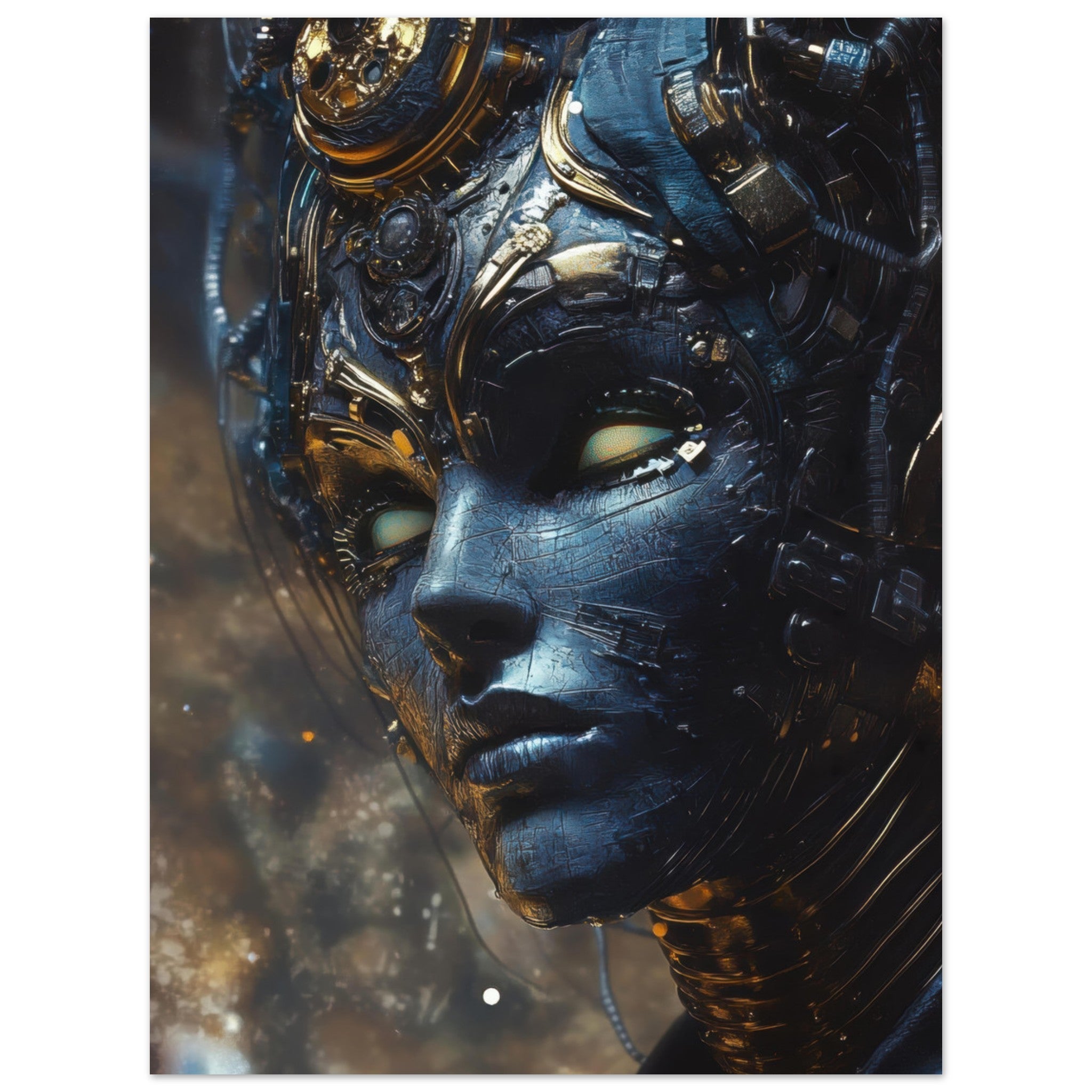 Fine Art Poster Portrait - The Cybernetic Dukes Masquerade A lavish master 2 - Shop Ai Art WebShop - Digital Art online Store