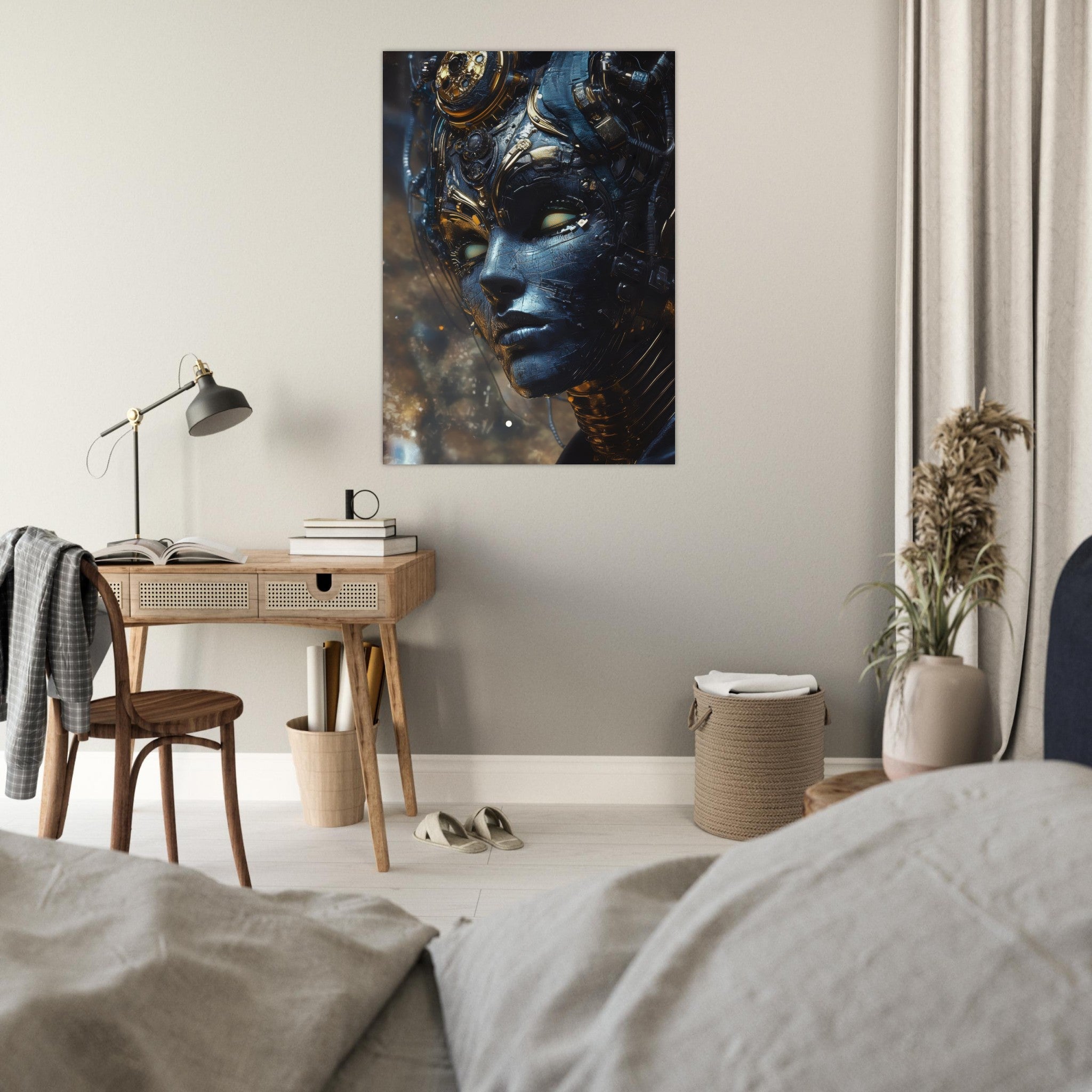 Fine Art Poster Portrait - The Cybernetic Dukes Masquerade A lavish master 2 - Shop Ai Art WebShop - Digital Art online Store