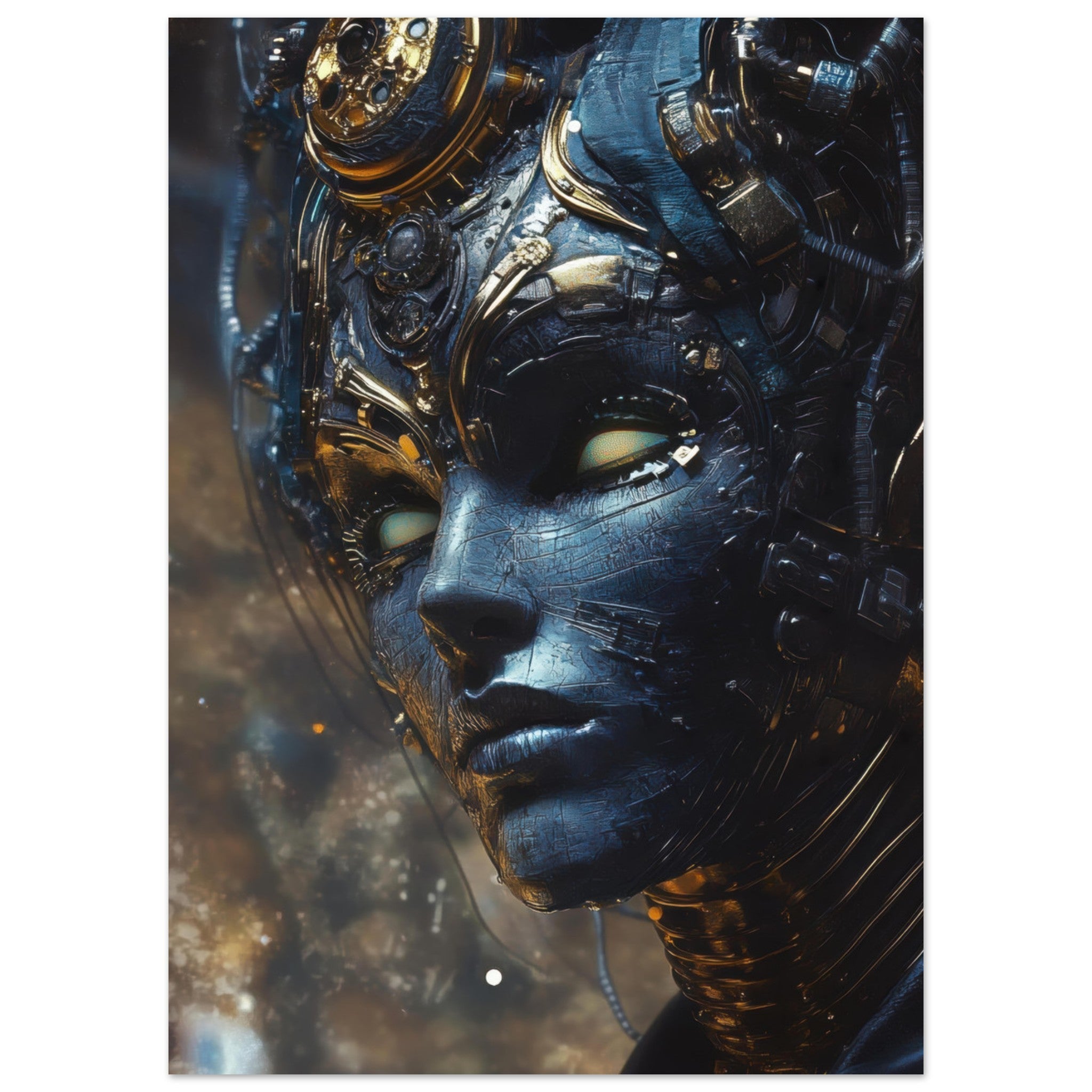Fine Art Poster Portrait - The Cybernetic Dukes Masquerade A lavish master 2 - Shop Ai Art WebShop - Digital Art online Store