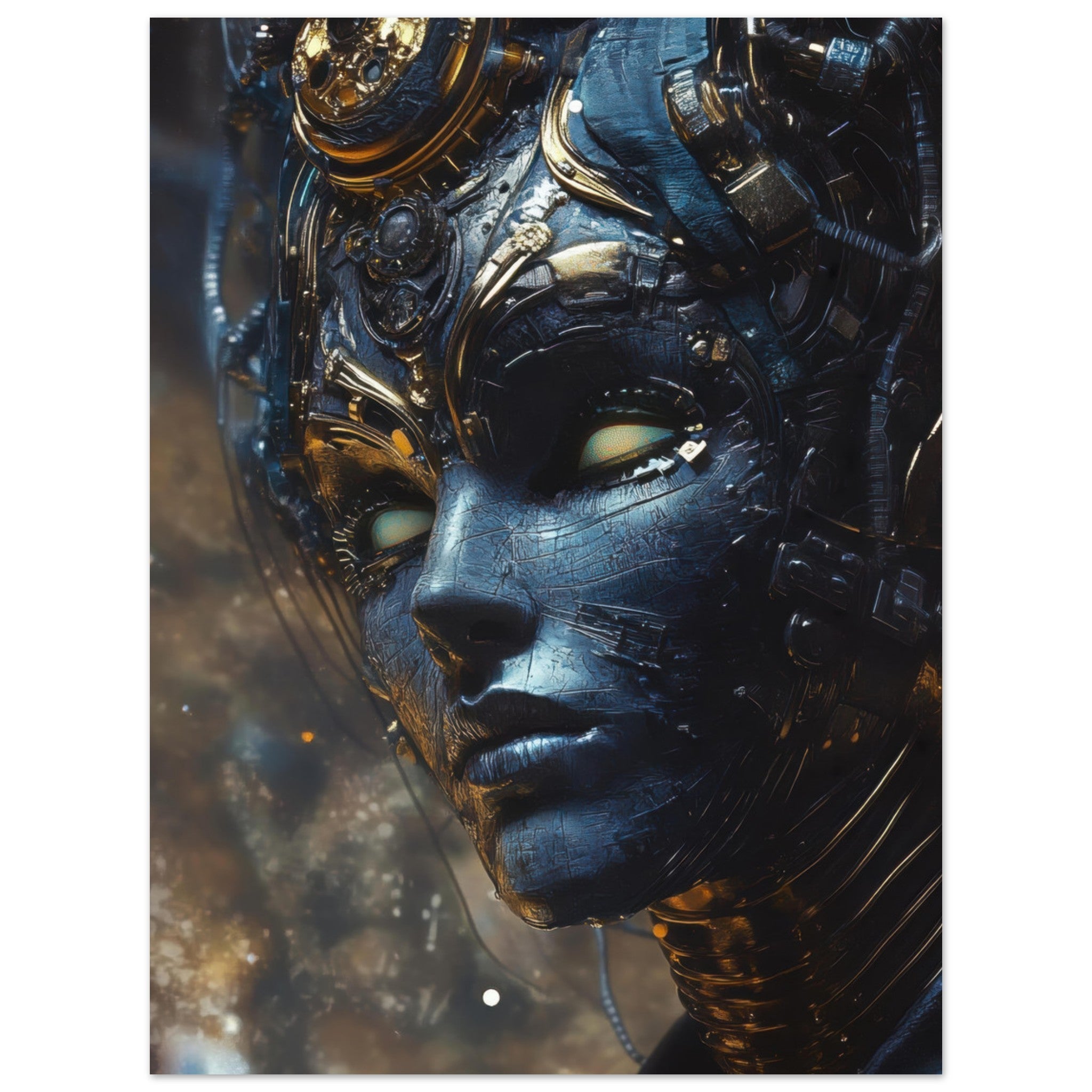 Fine Art Poster Portrait - The Cybernetic Dukes Masquerade A lavish master 2 - Shop Ai Art WebShop - Digital Art online Store
